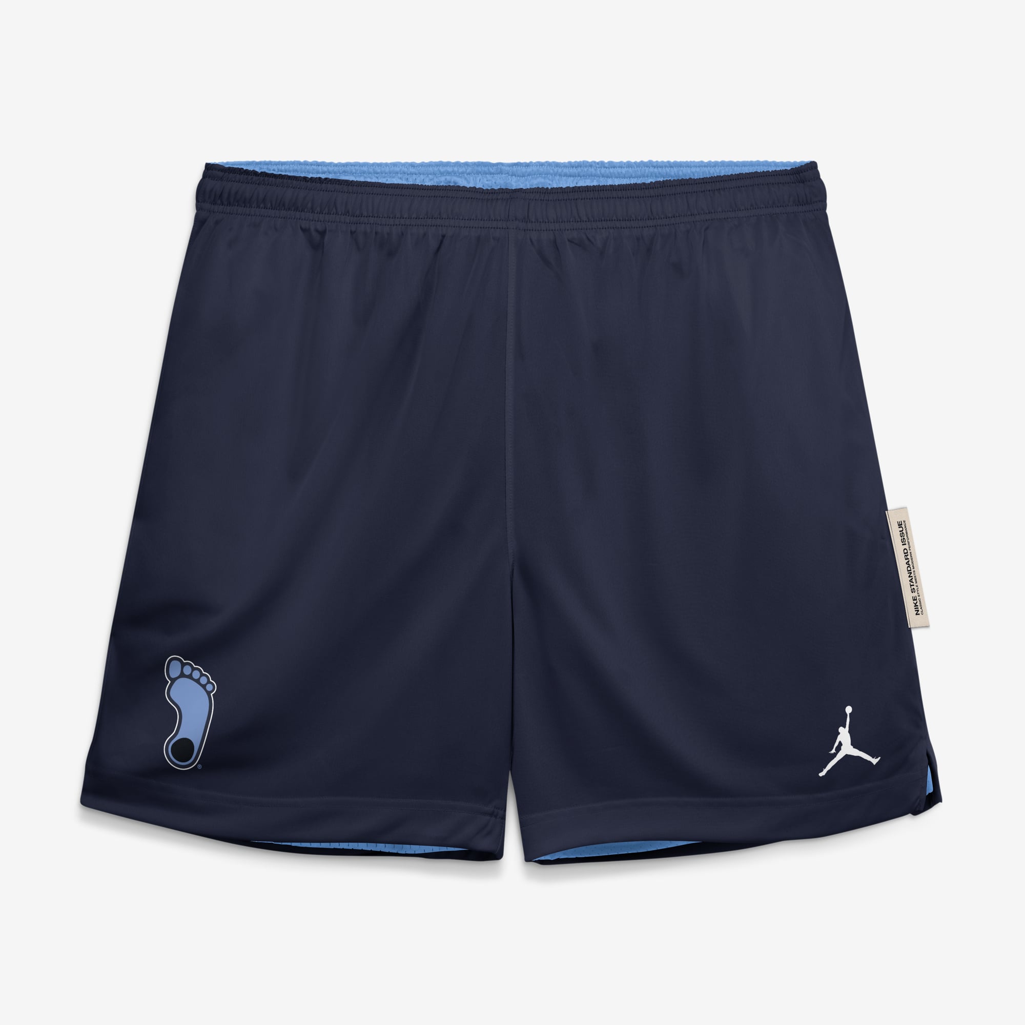 Short réversible Dri-FIT Jordan Brand bleu Caroline/marine pour homme, modèle North Carolina Tar Heels Courtside.