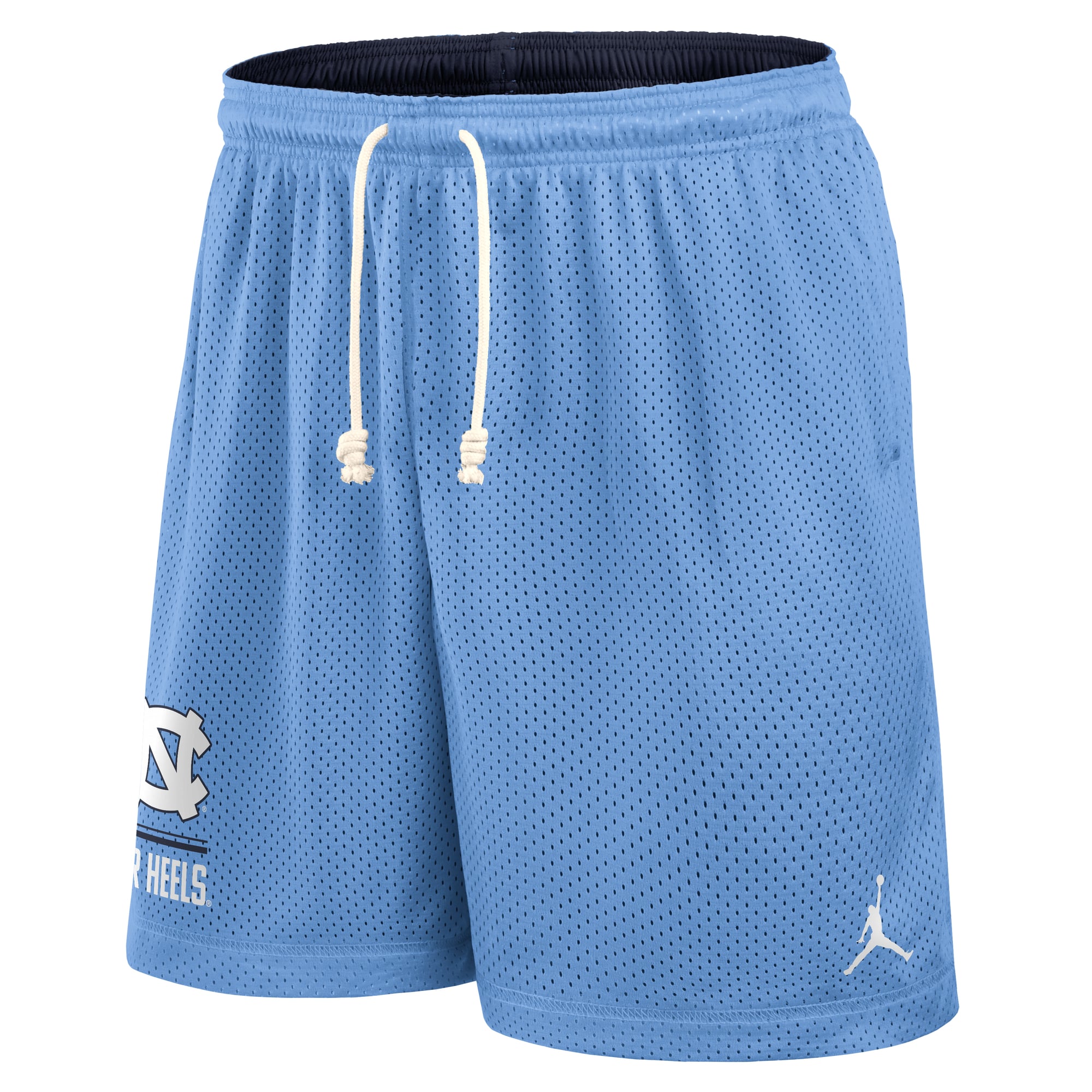 Short réversible Dri-FIT Jordan Brand bleu Caroline/marine pour homme, modèle North Carolina Tar Heels Courtside.