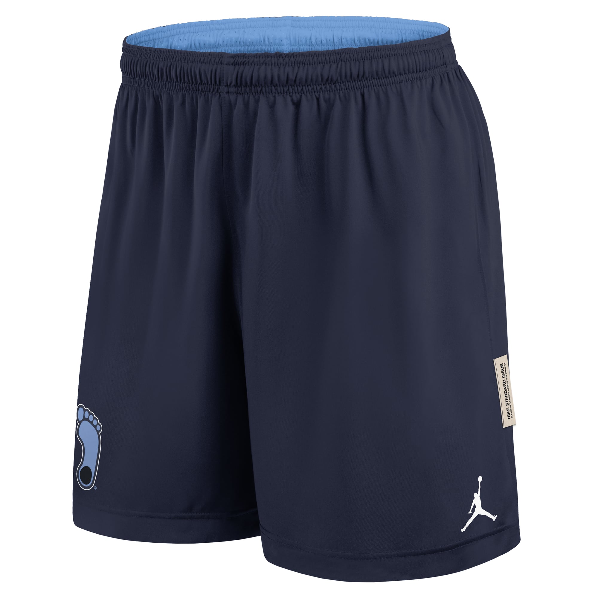 Short réversible Dri-FIT Jordan Brand bleu Caroline/marine pour homme, modèle North Carolina Tar Heels Courtside.