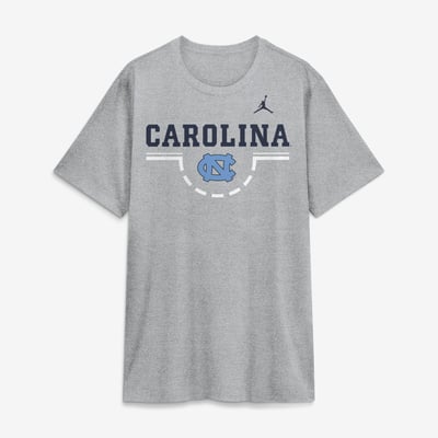  North Carolina Tar Heels Jordan Brand Courtside Legend T-Shirt - Heather Gray