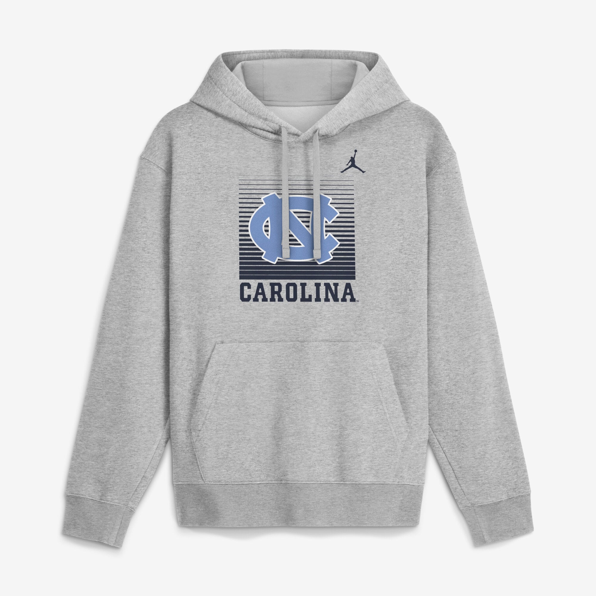 Sweat à capuche Jordan Brand pour homme, gris chiné, North Carolina Tar Heels, Primetime Gradient Square Club