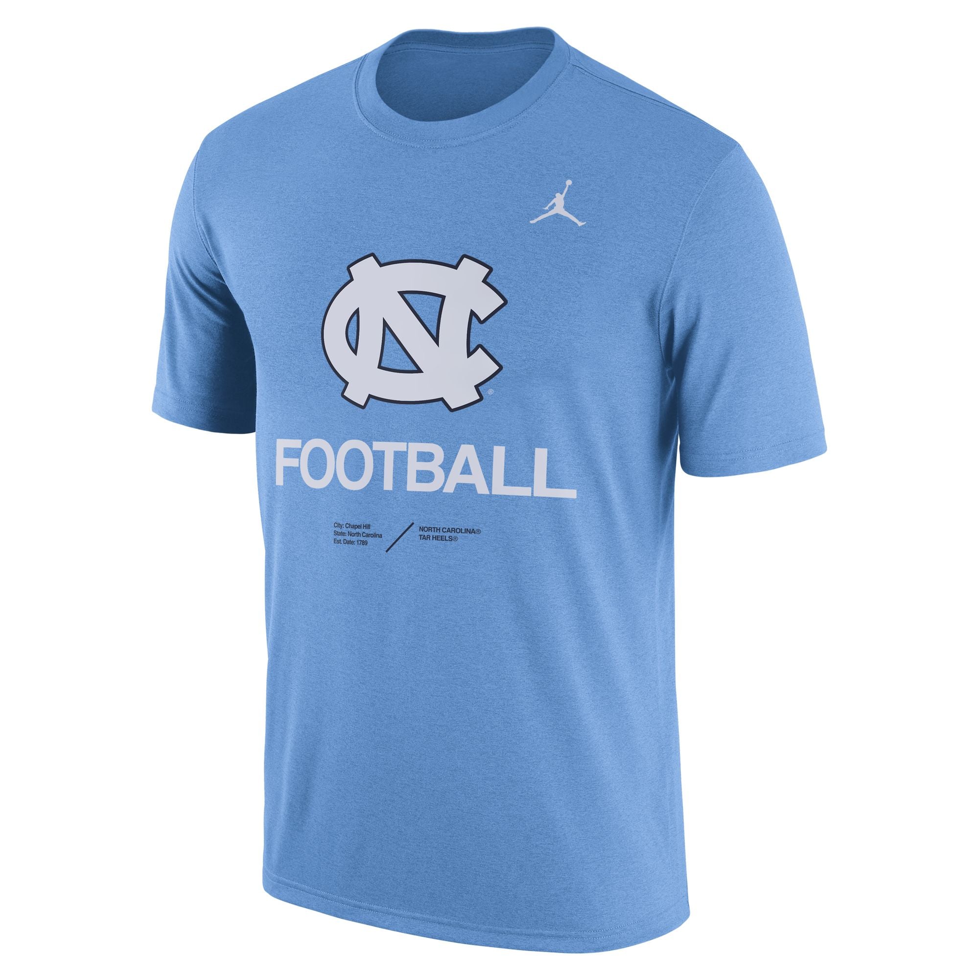 Men's Jordan Brand Heathered Carolina Blue North Carolina Tar