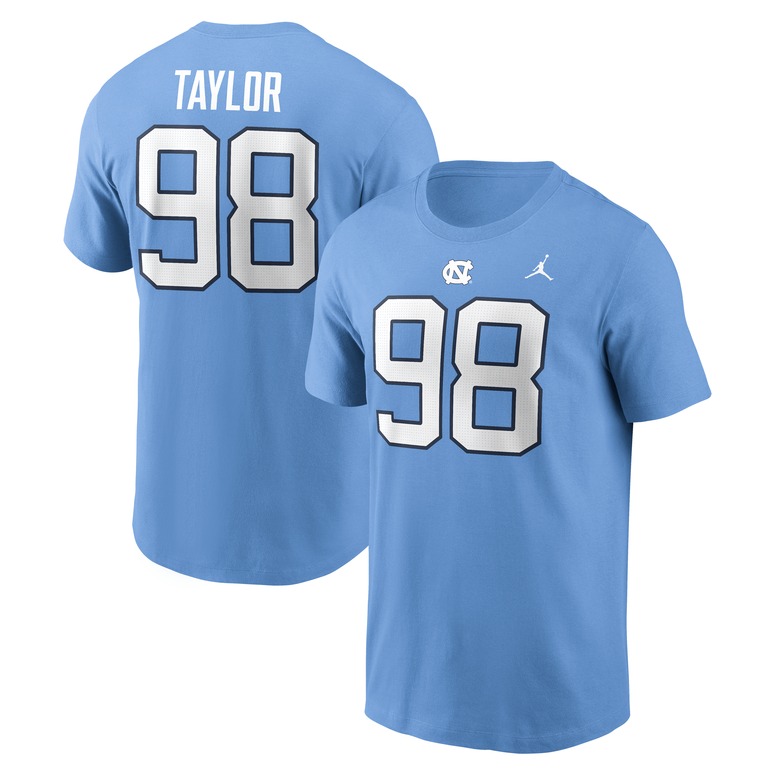 T-shirt homme Jordan Brand Lawrence Taylor bleu clair, nom et numéro des Tar Heels de Caroline du Nord
