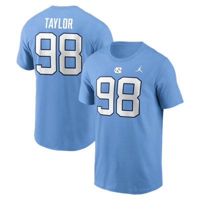 Lawrence Taylor North Carolina Tar Heels Jordan Brand Name & Number T-Shirt - Light Blue