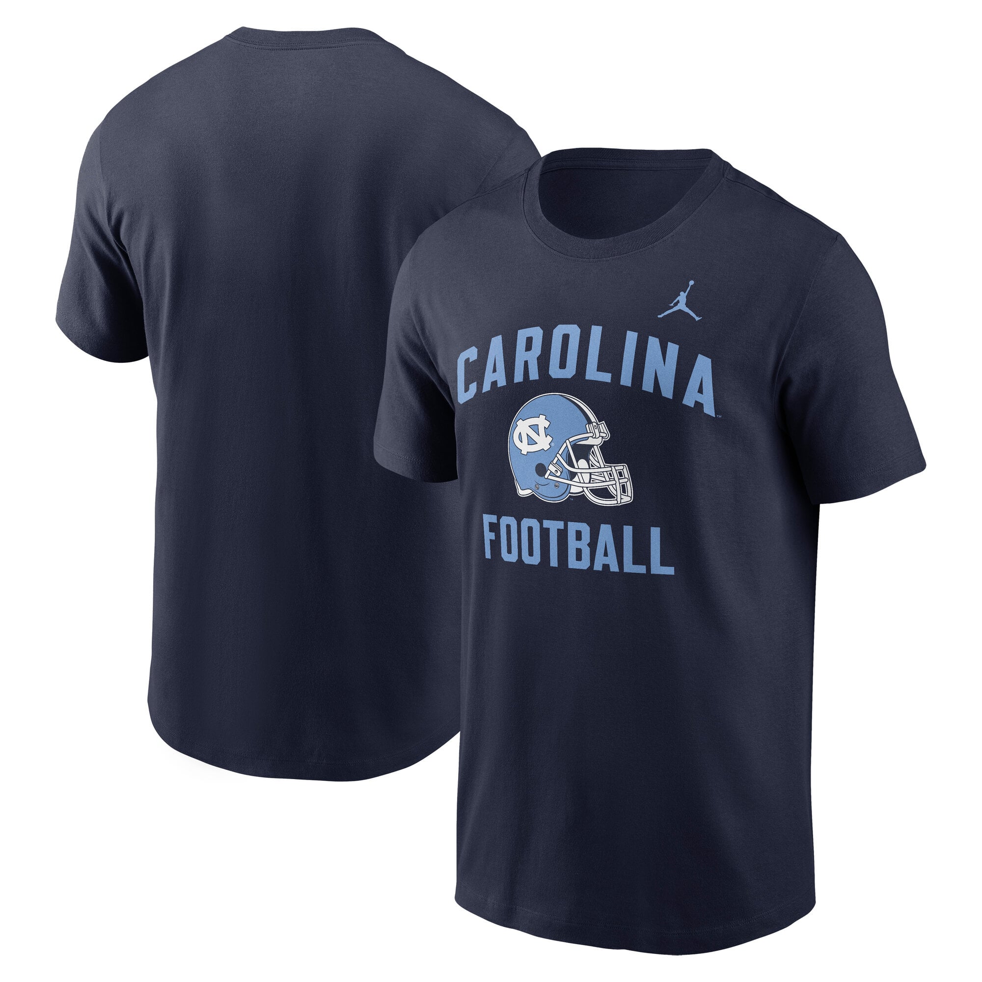 T-shirt homme Jordan Brand bleu marine North Carolina Tar Heels Campus Football Helmet