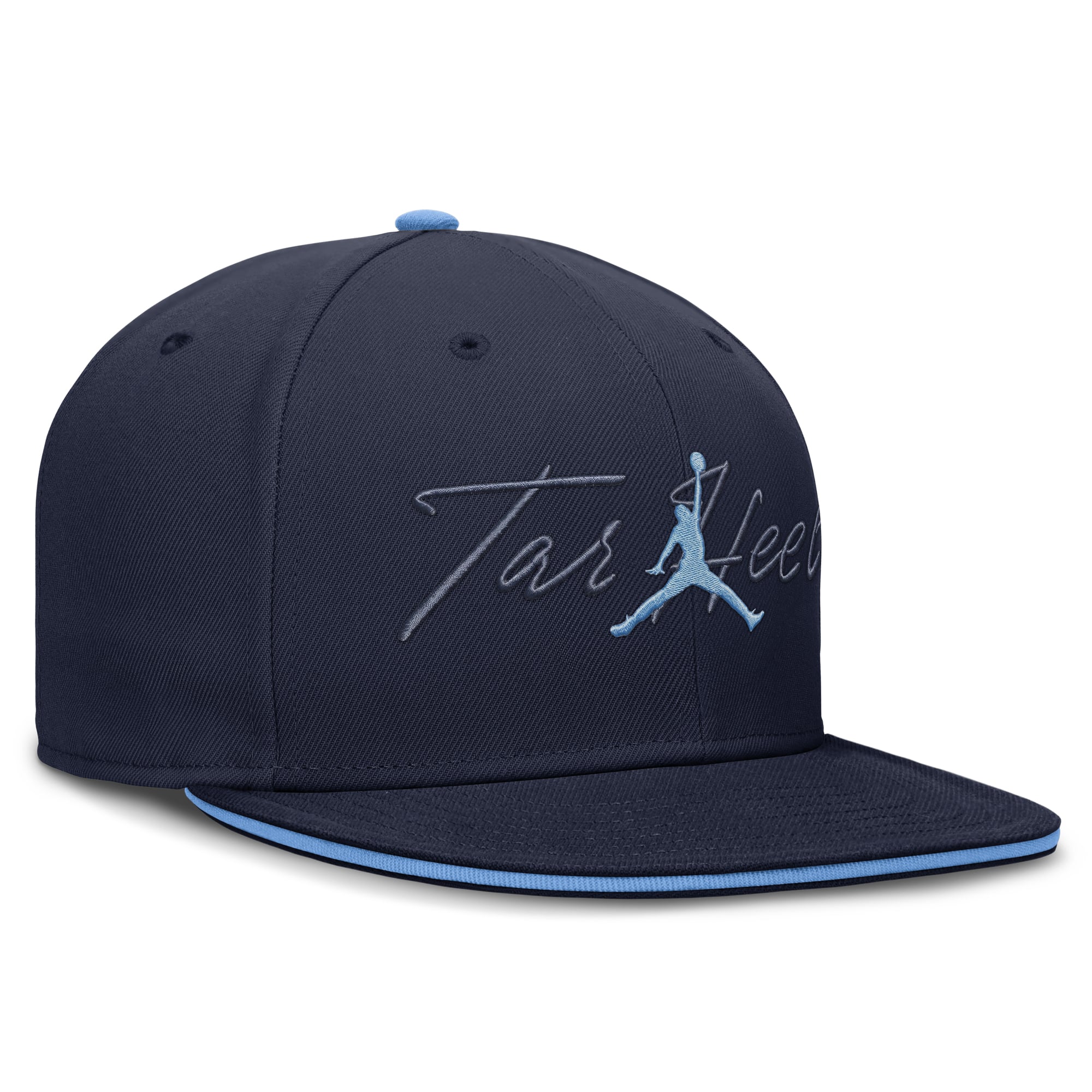 Casquette ajustée Jordan Brand bleu marine North Carolina Tar Heels Dri-FIT Primetime Script pour homme
