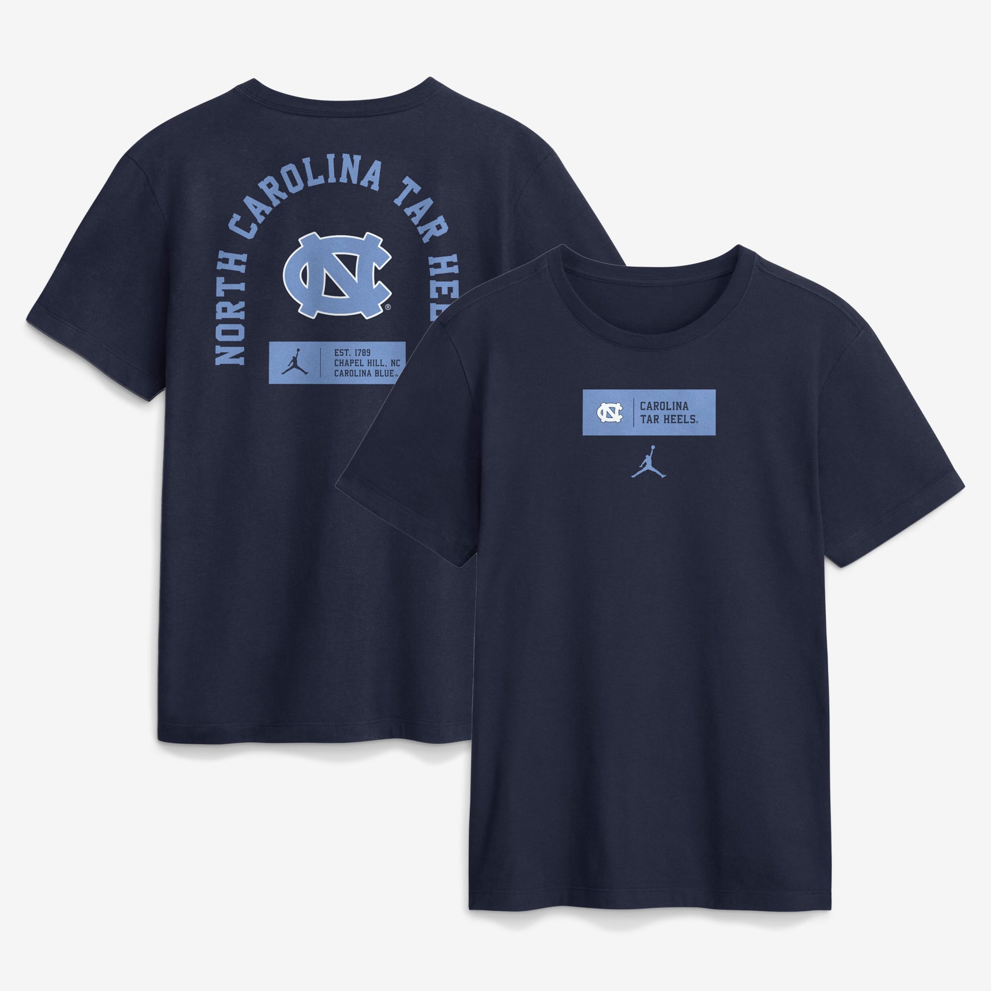 T-shirt homme Jordan Brand bleu marine North Carolina Tar Heels Primetime Crew