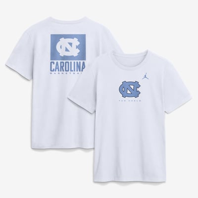  North Carolina Tar Heels Jordan Brand Courtside Dri-FIT T-Shirt - White