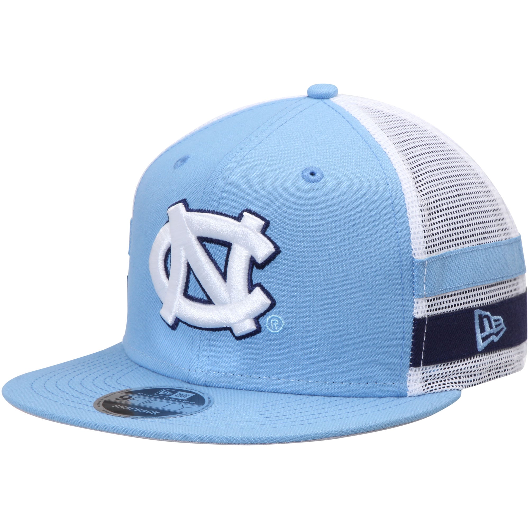 Men's New Era Light Blue North Carolina Tar Heels Striped Side