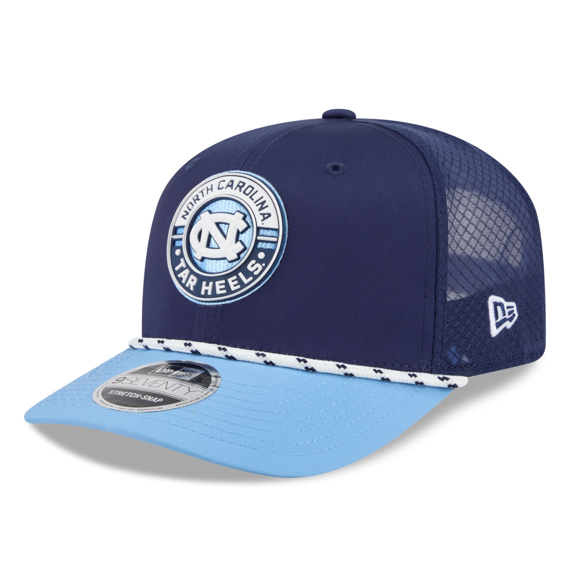 Men's New Era Navy North Carolina Tar Heels Rope 9SEVENTY Adjustable Hat