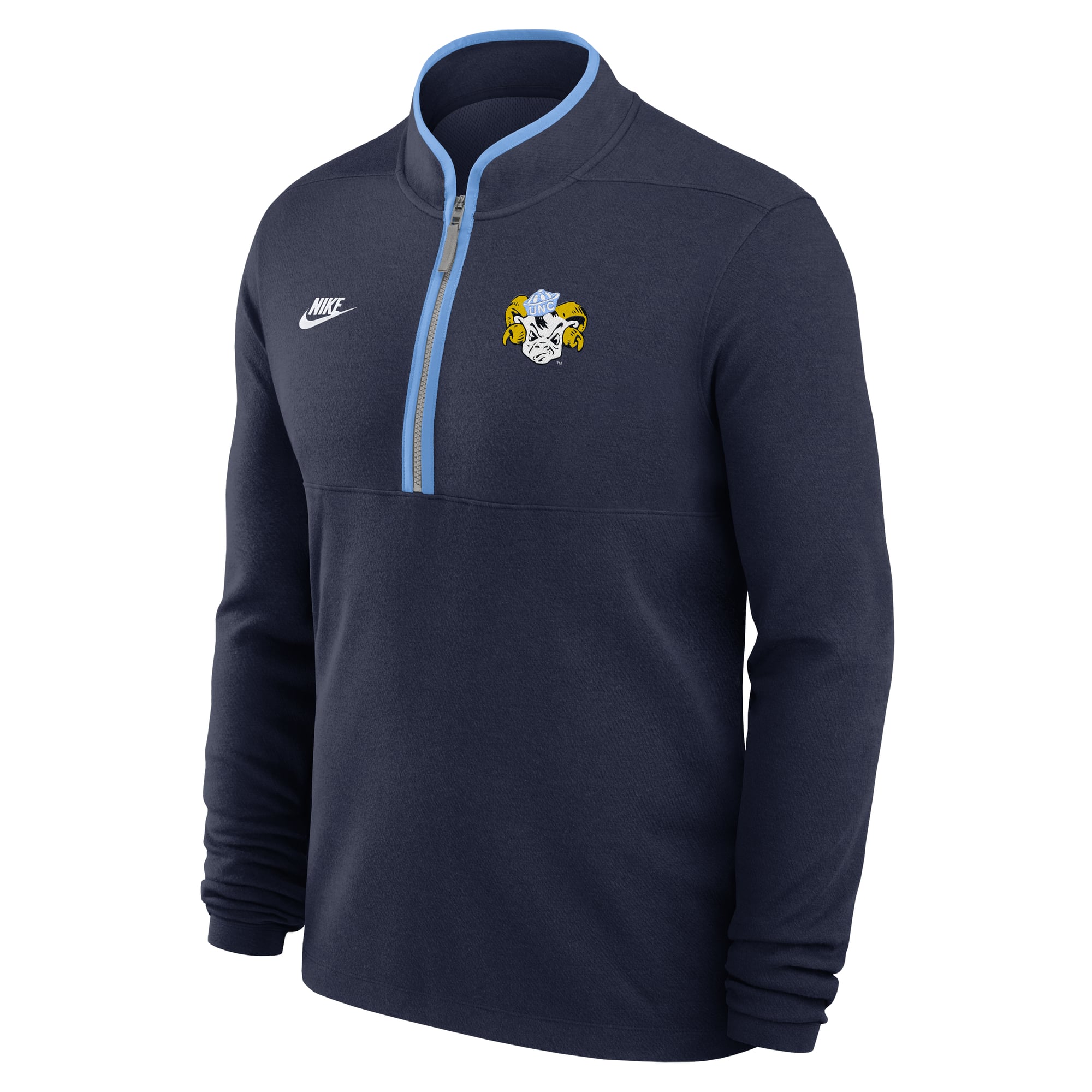 Men's Nike  Navy North Carolina Tar Heels Courtside Victory Dri-FIT Half-Zip Pullover