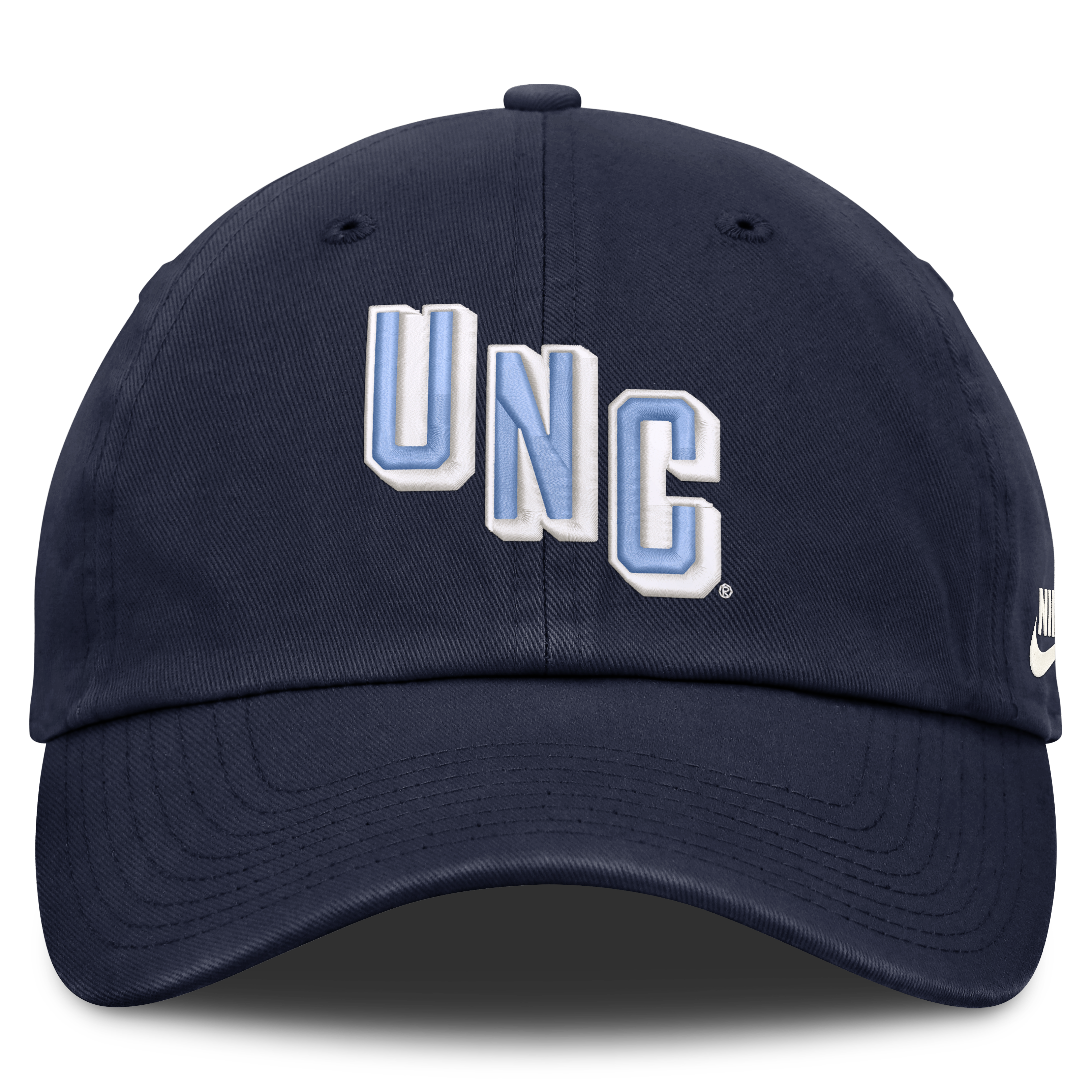 Casquette ajustable Nike bleu marine pour homme, modèle North Carolina Tar Heels Legacy Letter & Mascot Club