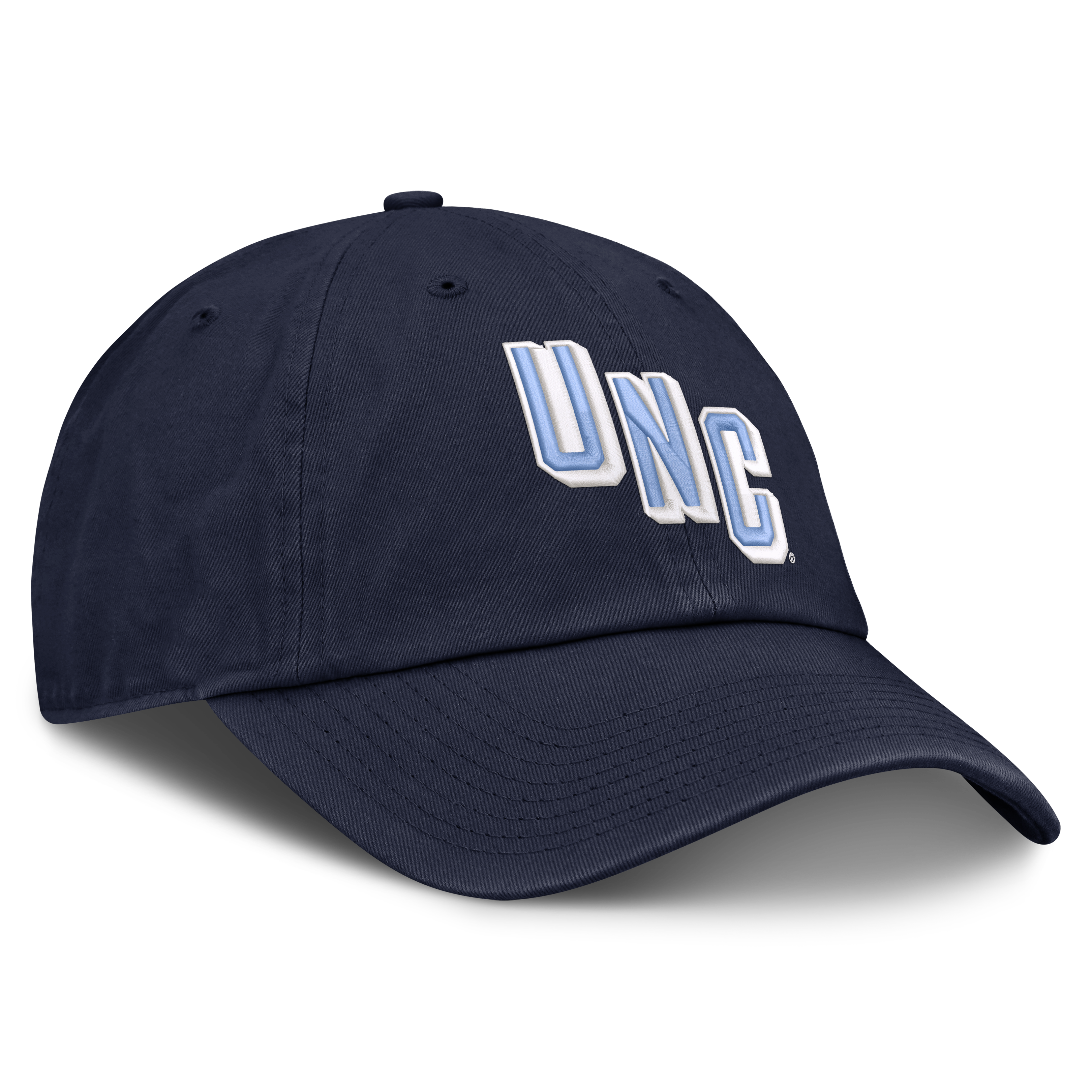 Casquette ajustable Nike bleu marine pour homme, modèle North Carolina Tar Heels Legacy Letter & Mascot Club