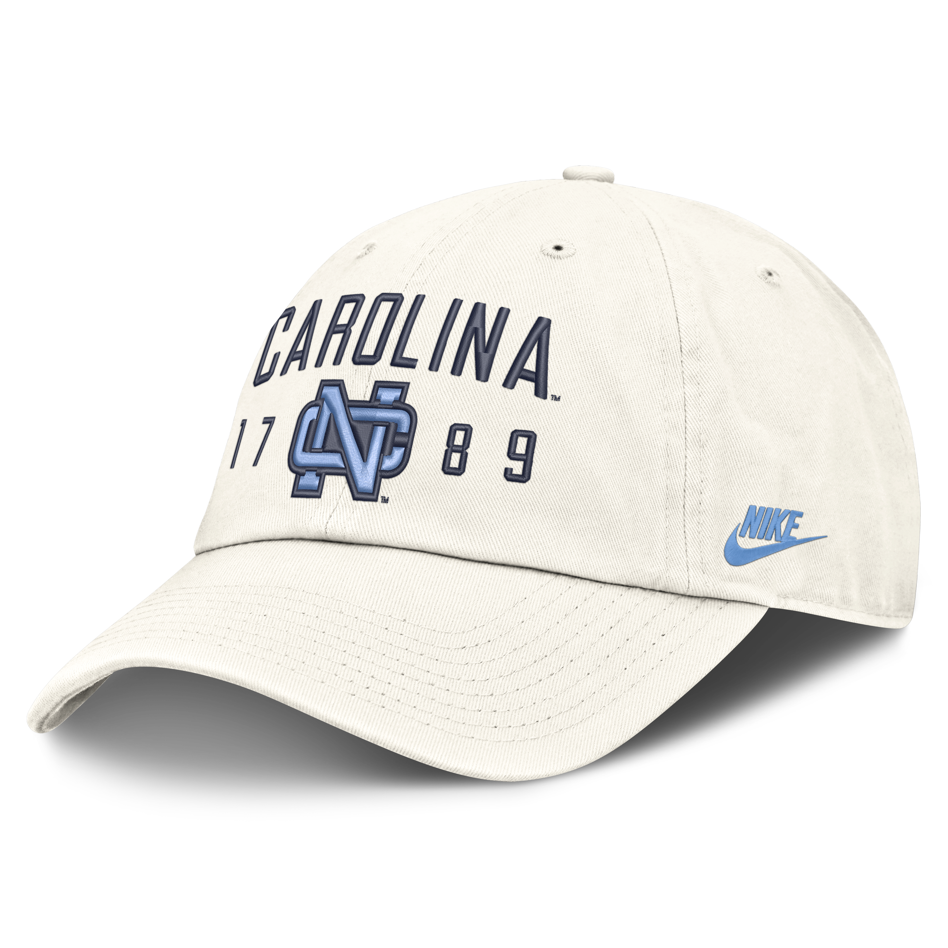 Casquette ajustable Nike blanche pour homme North Carolina Tar Heels Legacy Letter & Location Club