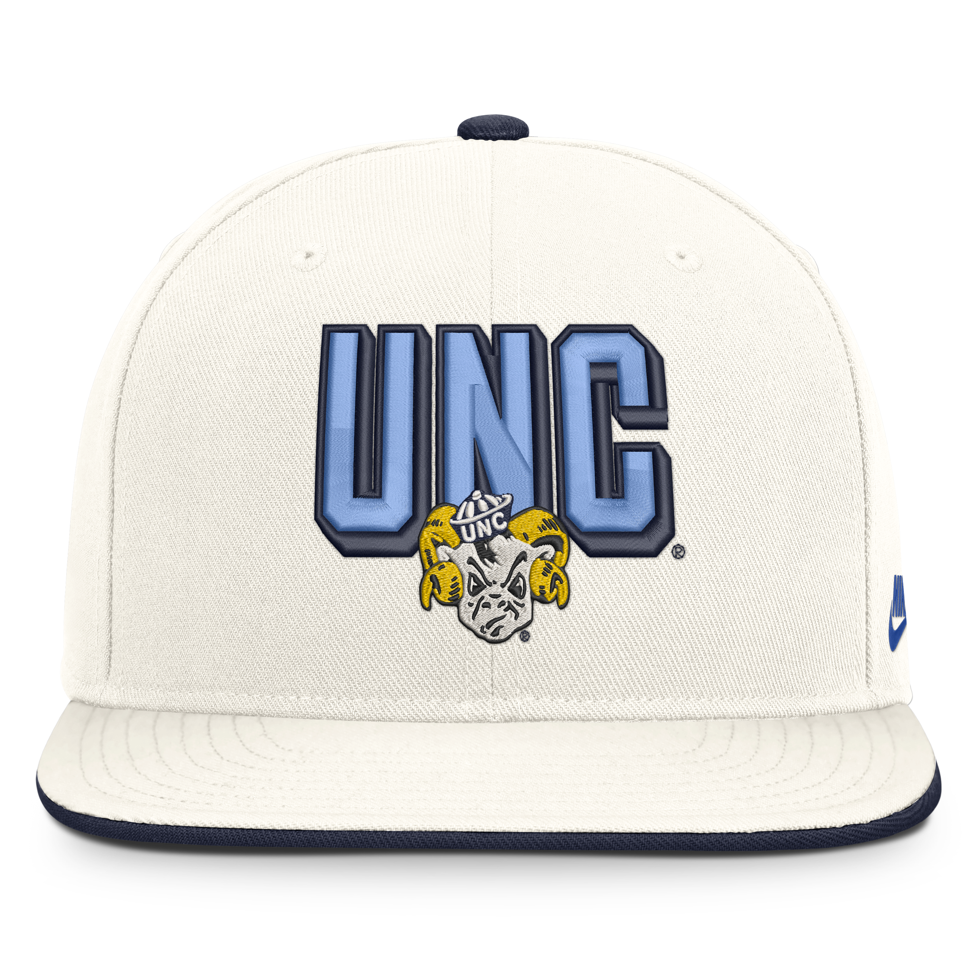 Casquette snapback Nike Pro blanche pour homme, modèle North Carolina Tar Heels Legacy Letter & Mascot.