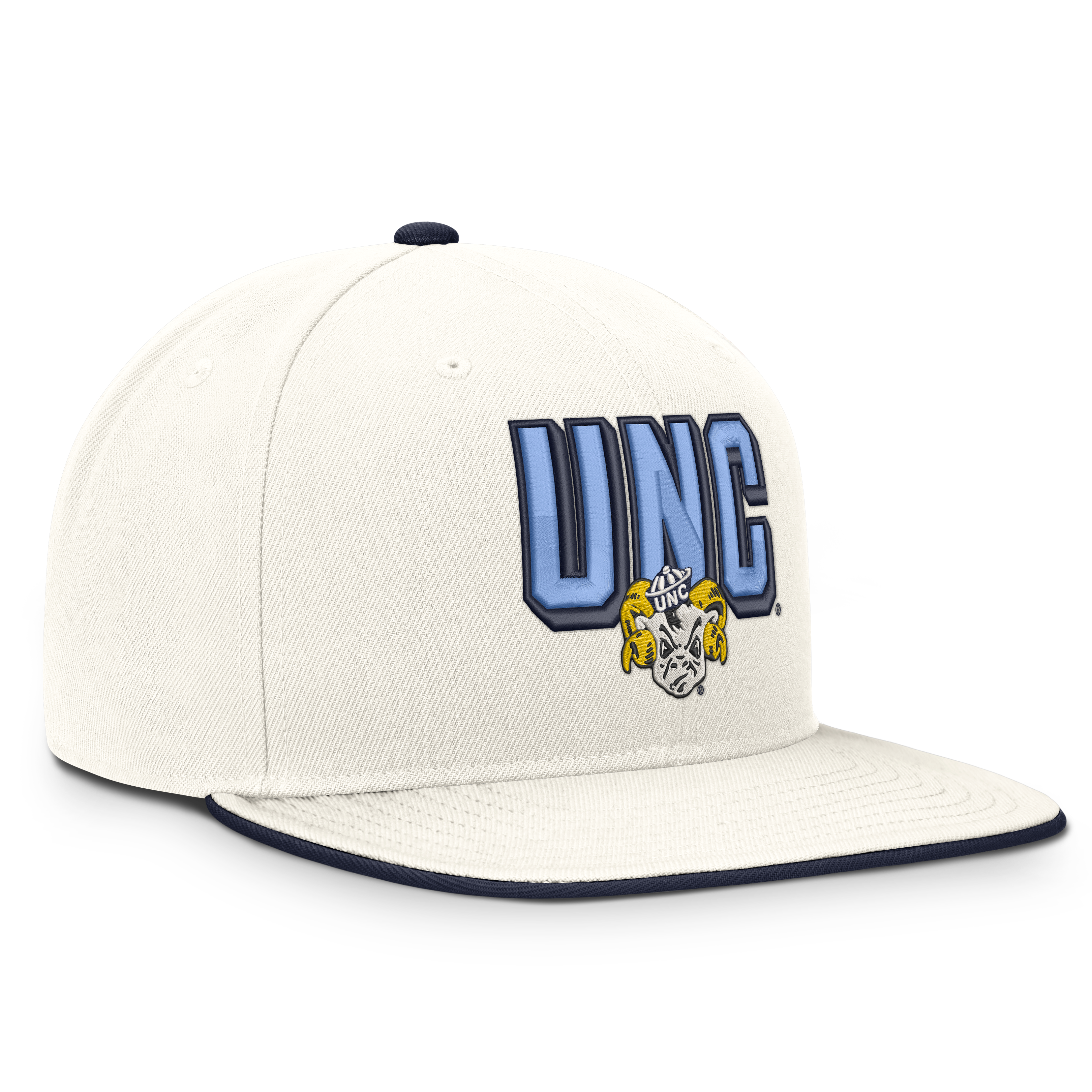 Casquette snapback Nike Pro blanche pour homme, modèle North Carolina Tar Heels Legacy Letter & Mascot.