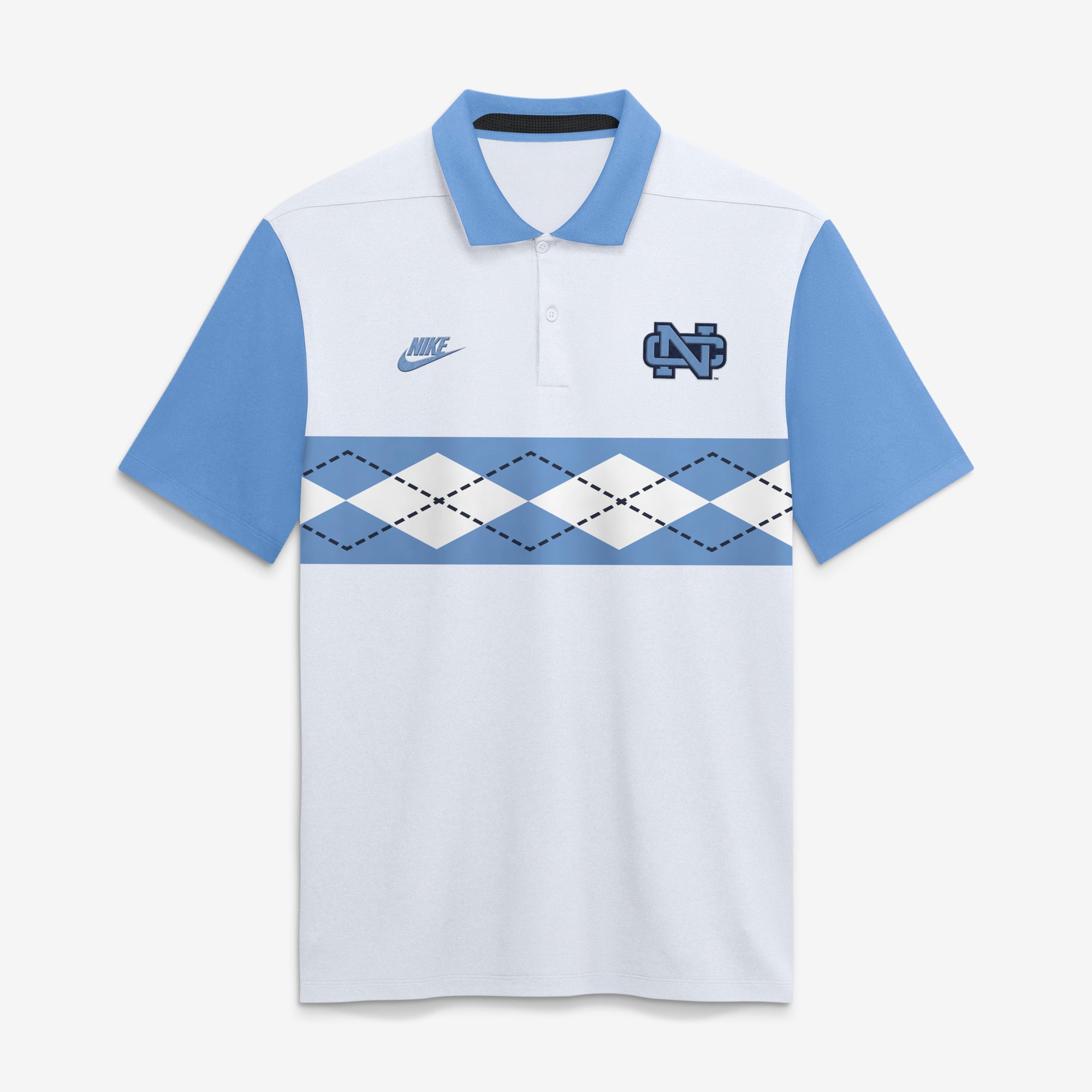Men's Nike White North Carolina Tar Heels Legacy Vapor Logo Dri-FIT Polo