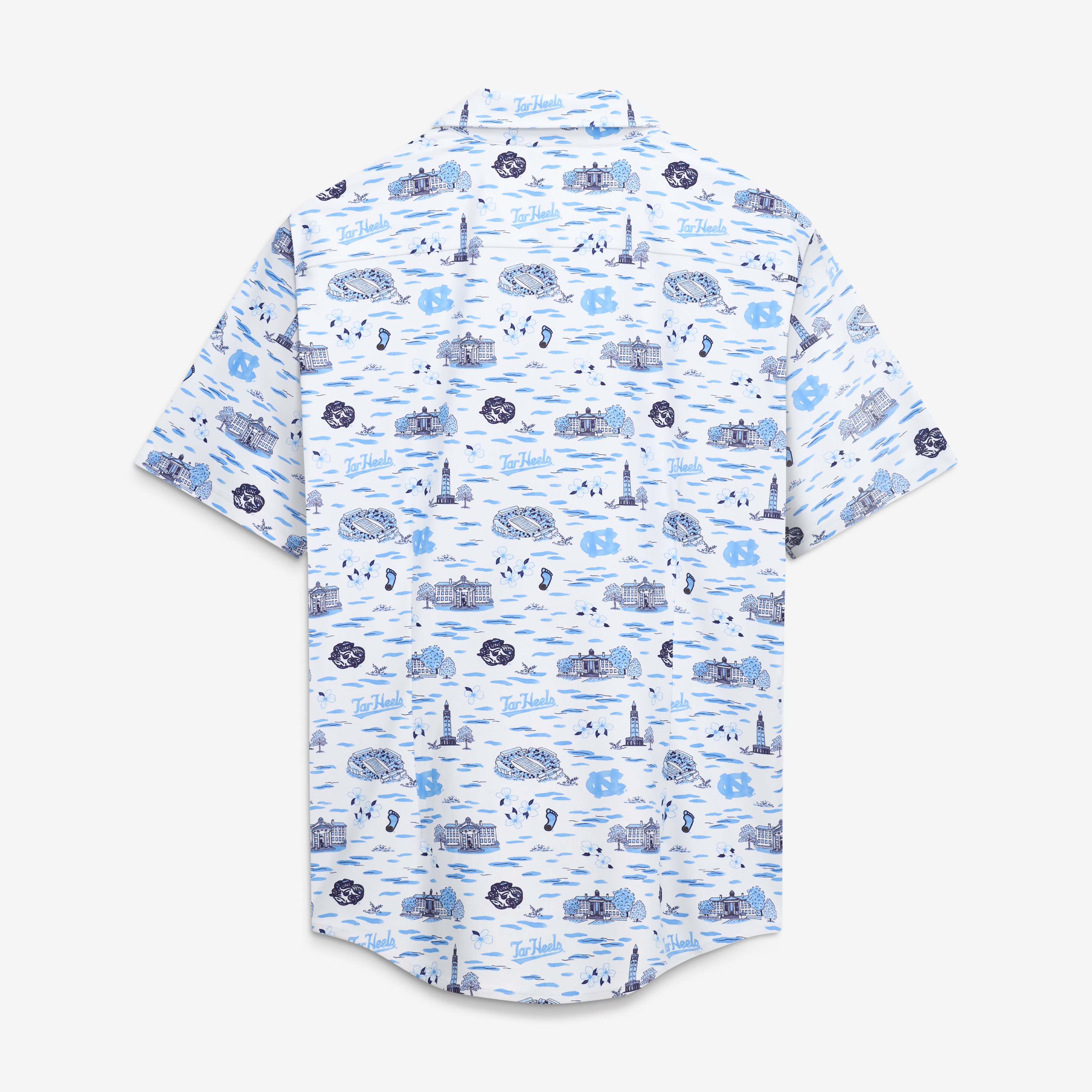 Men's Smith & Quinn White North Carolina Tar Heels Toile Boatyard Button-Up Shirt