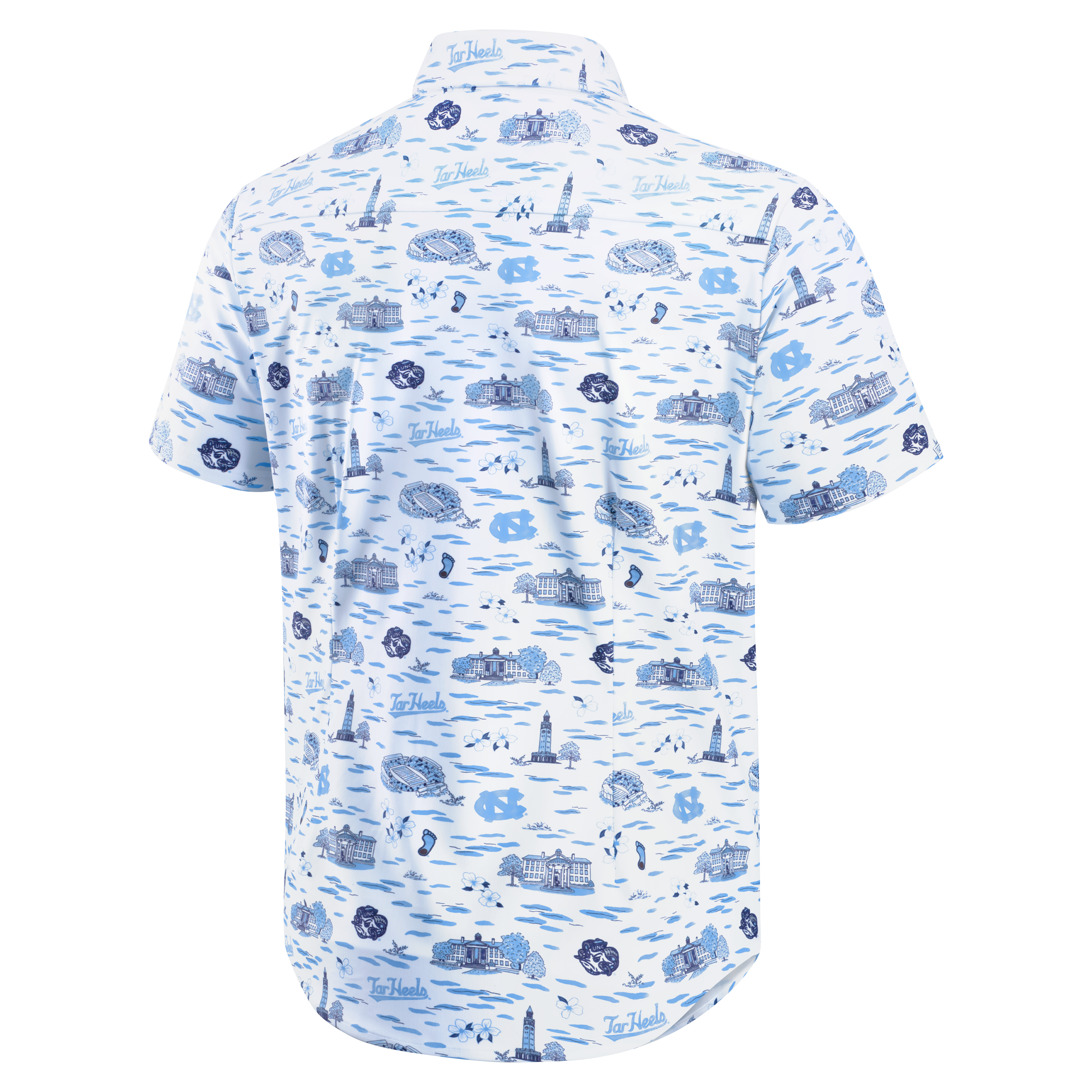 Men's Smith & Quinn White North Carolina Tar Heels Toile Boatyard Button-Up Shirt