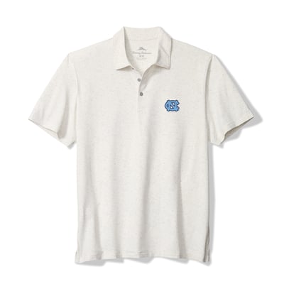 North Carolina Tar Heels Tommy Bahama Palm Dunes IslandZone Polo - White
