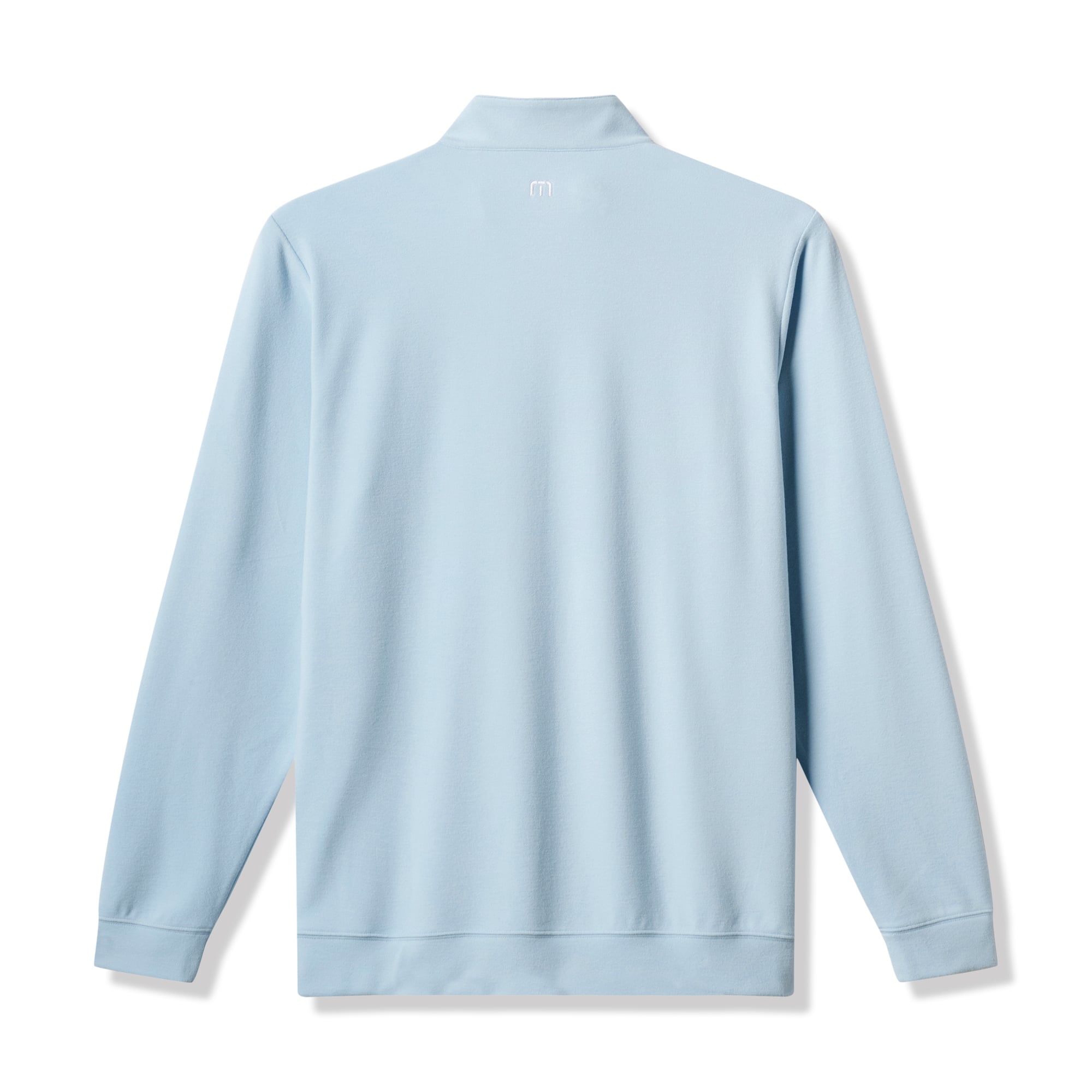 Pull TravisMathew bleu Caroline pour homme, modèle domicile Cloud des Tar Heels de du Nord, en mélange trois matières, couleur Cloud.
