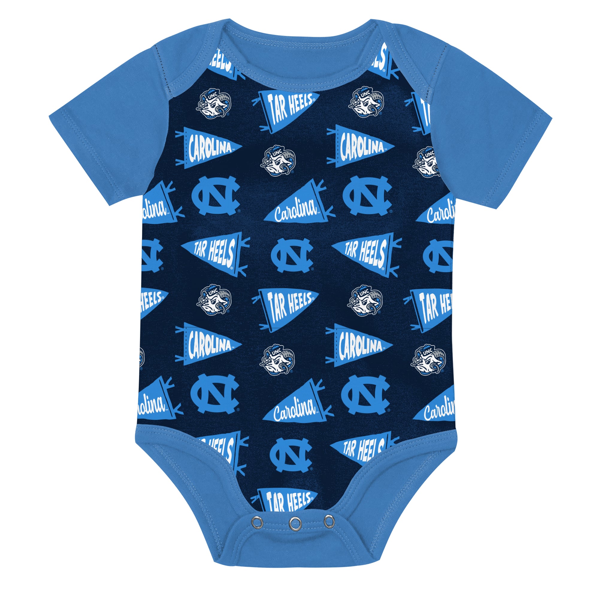 Newborn Outerstuff Carolina Blue North Tar Heels Star Player Three-Piece Bodysuit Set