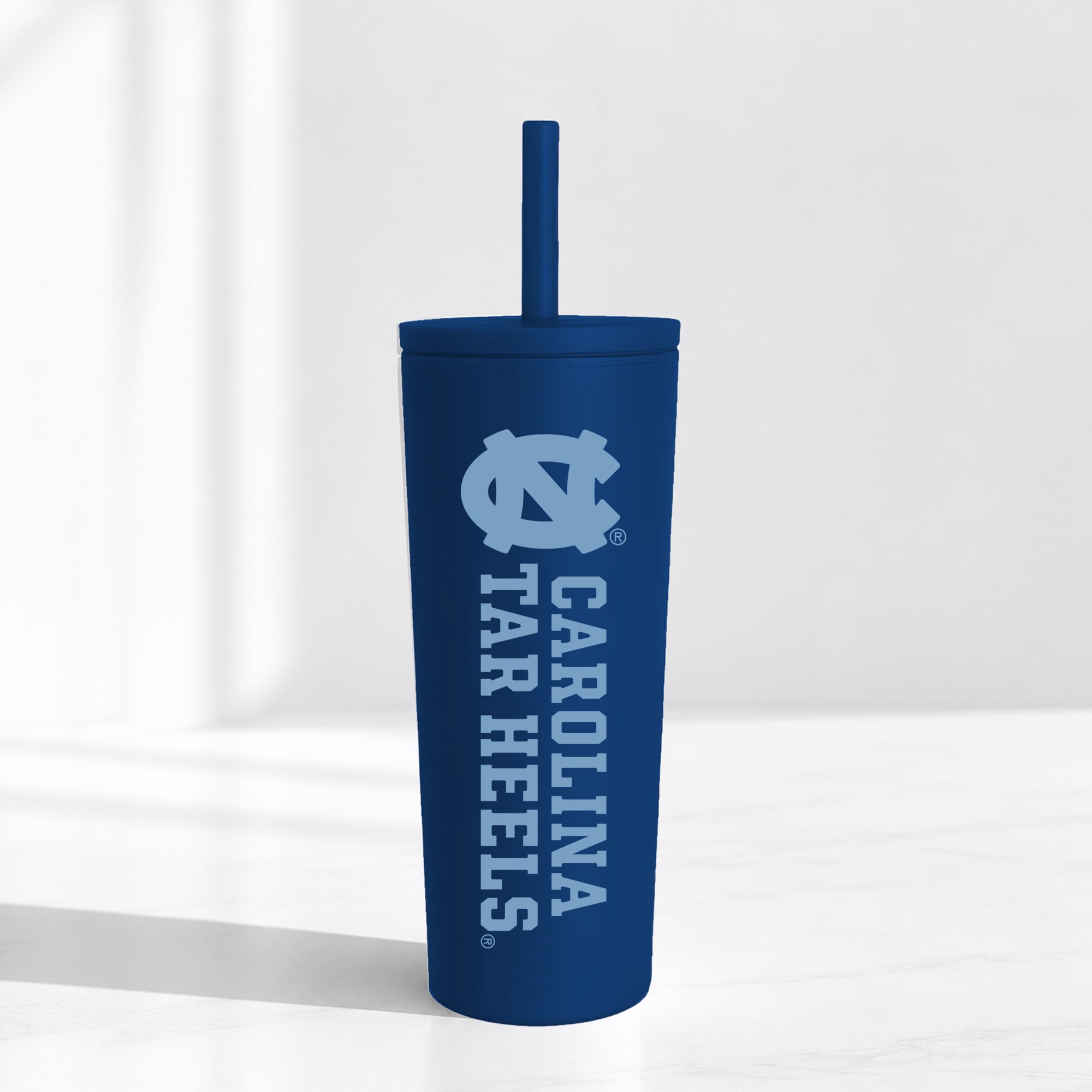 Gobelet isotherme à paille anti-déversement North Carolina Tar Heels de 710 ml (24 oz)