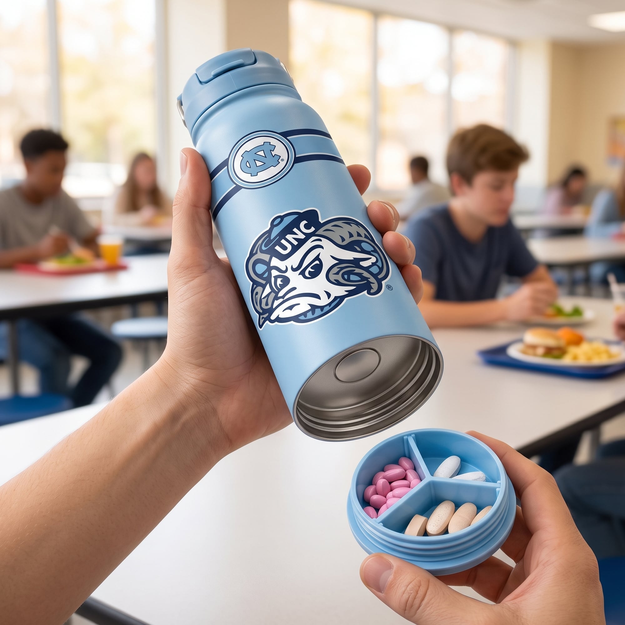 North Carolina Tar Heels 24oz. Triple Option Bottle