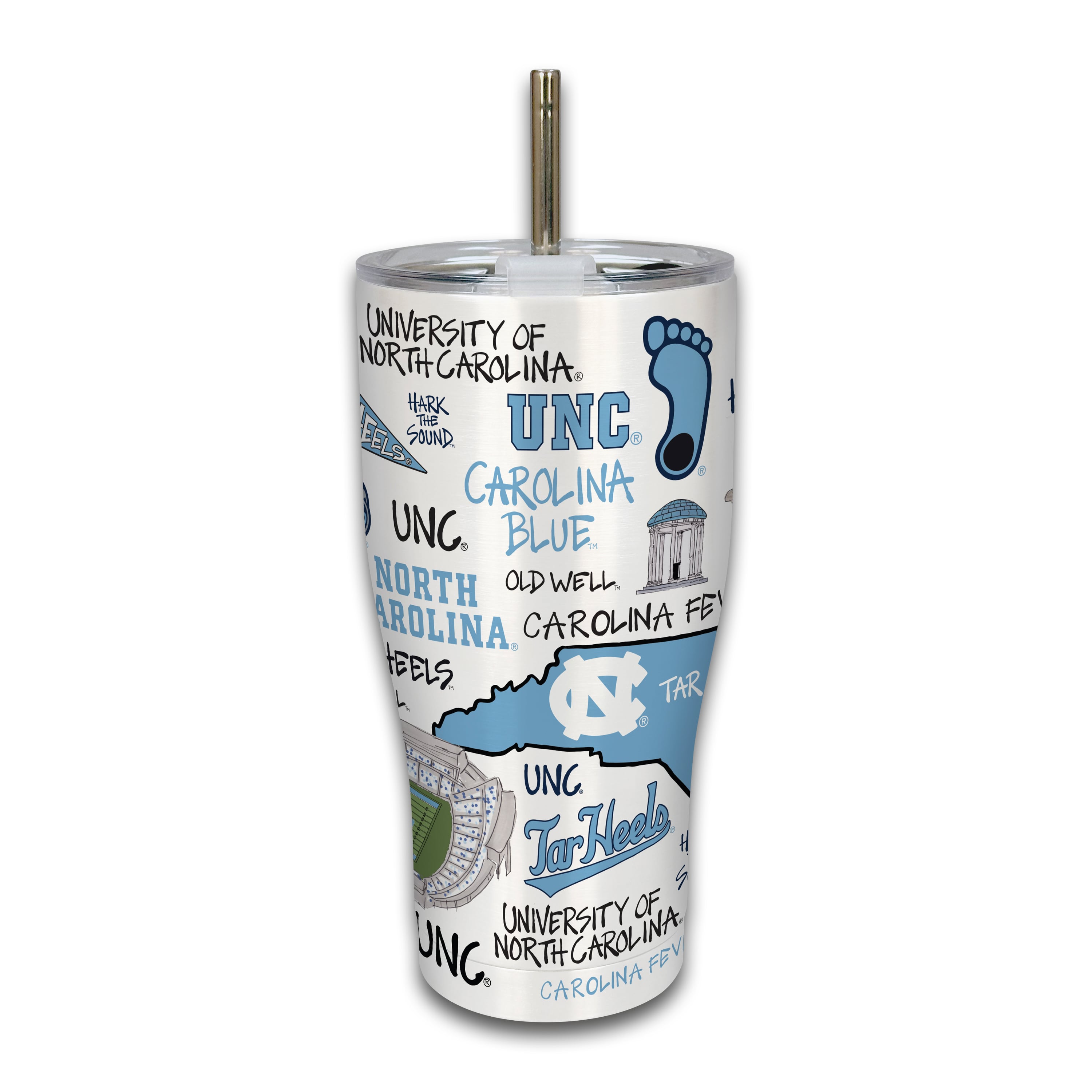 North Carolina Tar Heels 30oz. Icon Metal Tumbler