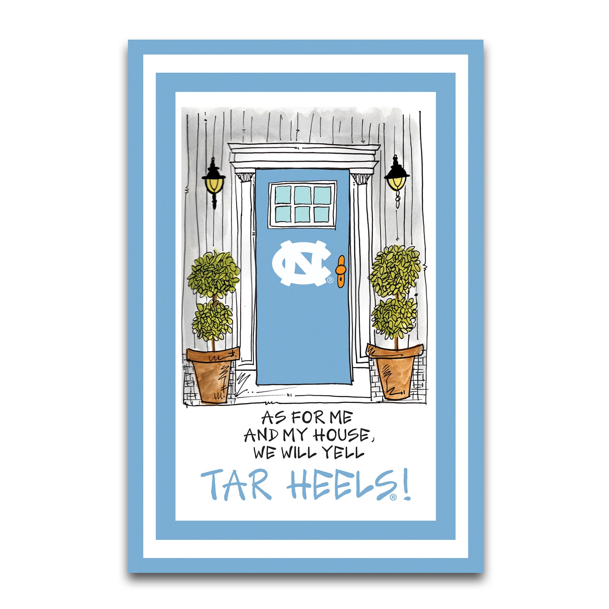 North Carolina Tar Heels As For Me 12" x 18" Garden Flag