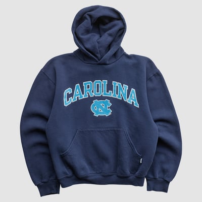North Carolina Tar Heels Russell 2000s Hooded Pullover Sweatshirt - Navy - XS by Fanatics Real Vintage