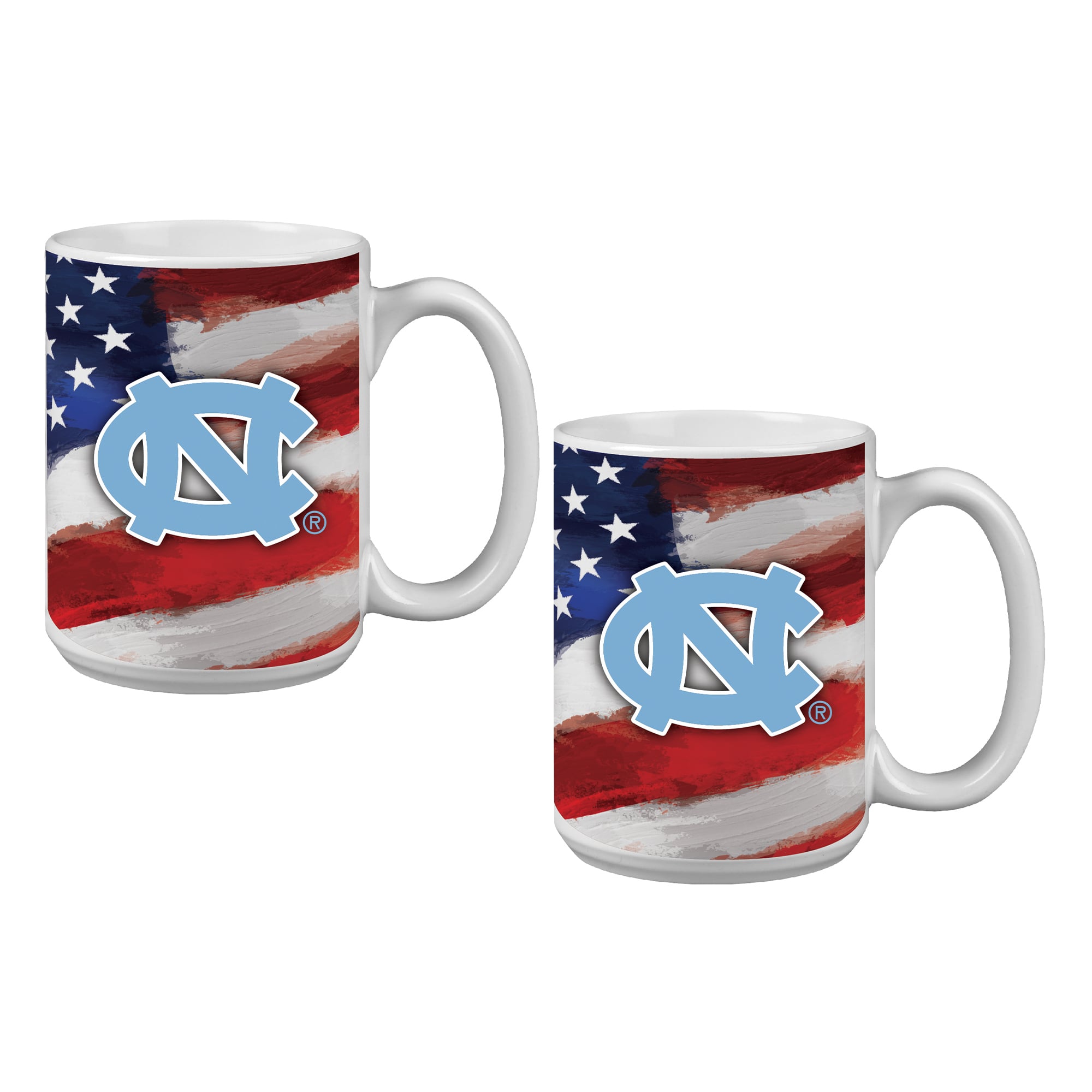 Ensemble de deux tasses américaines de 44 cl (15 oz) aux couleurs des Tar Heels de Caroline du Nord