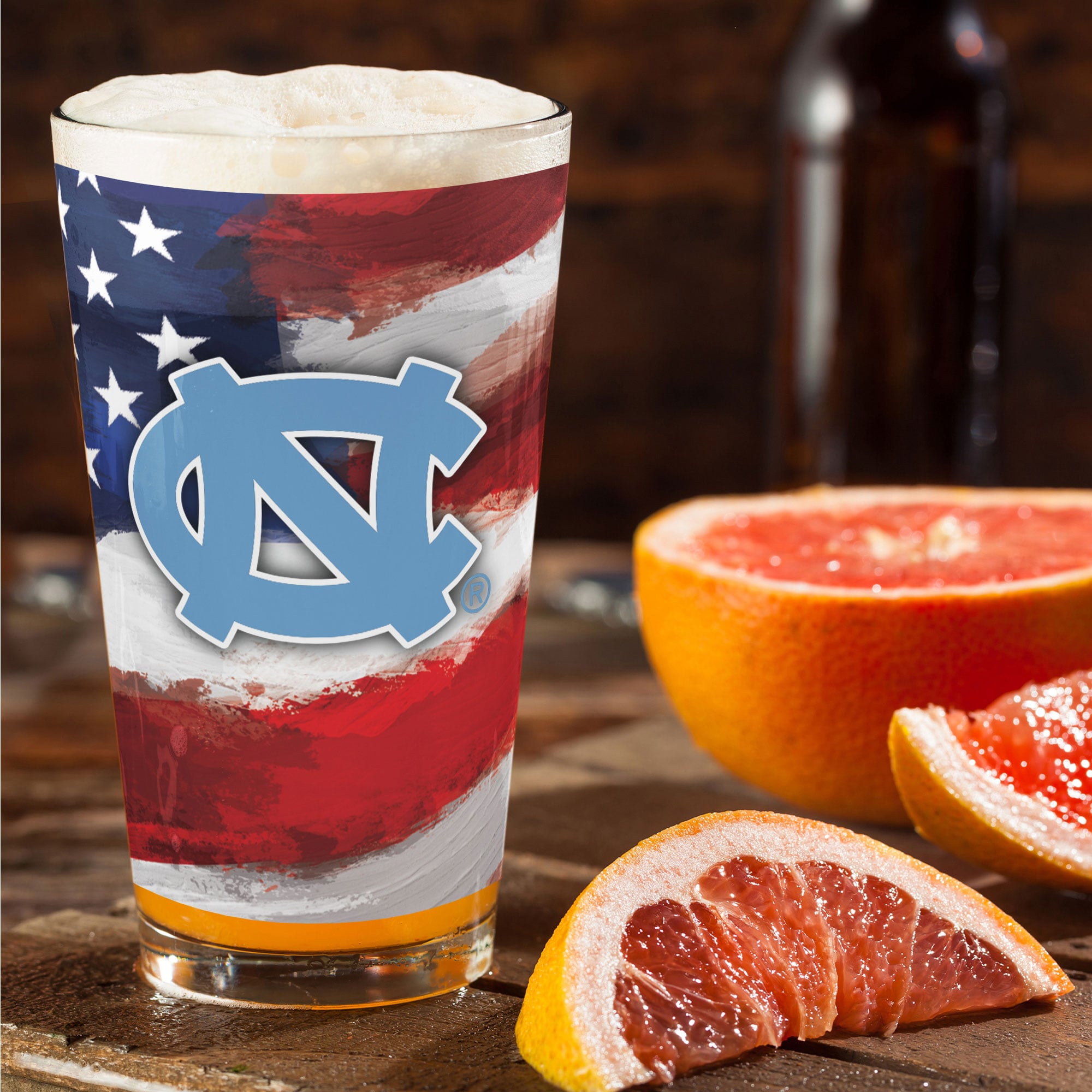 North Carolina Tar Heels Two-Pack 16oz. Americana Pint Glass Set