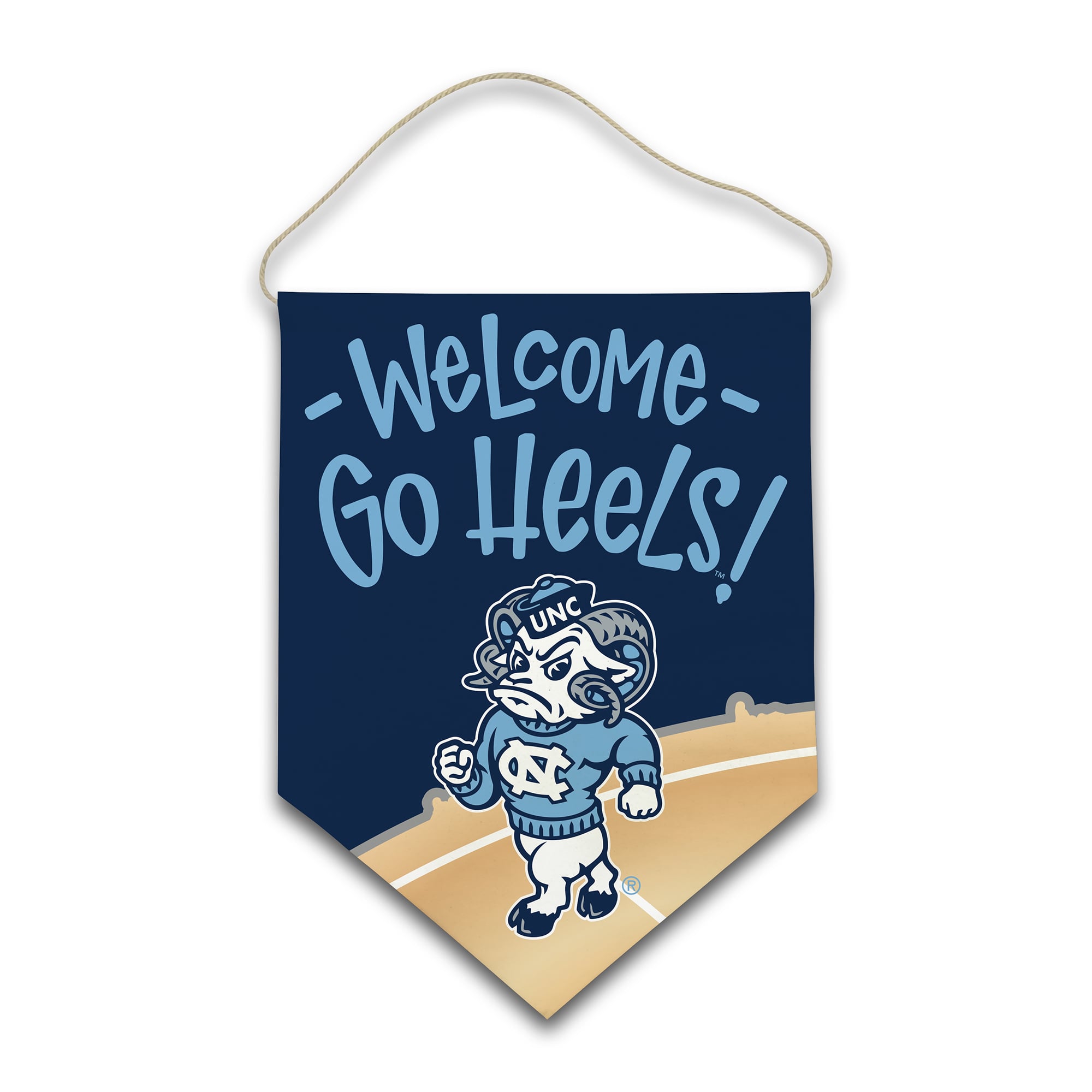 Porte-toile de bienvenue des Tar Heels de Caroline du Nord