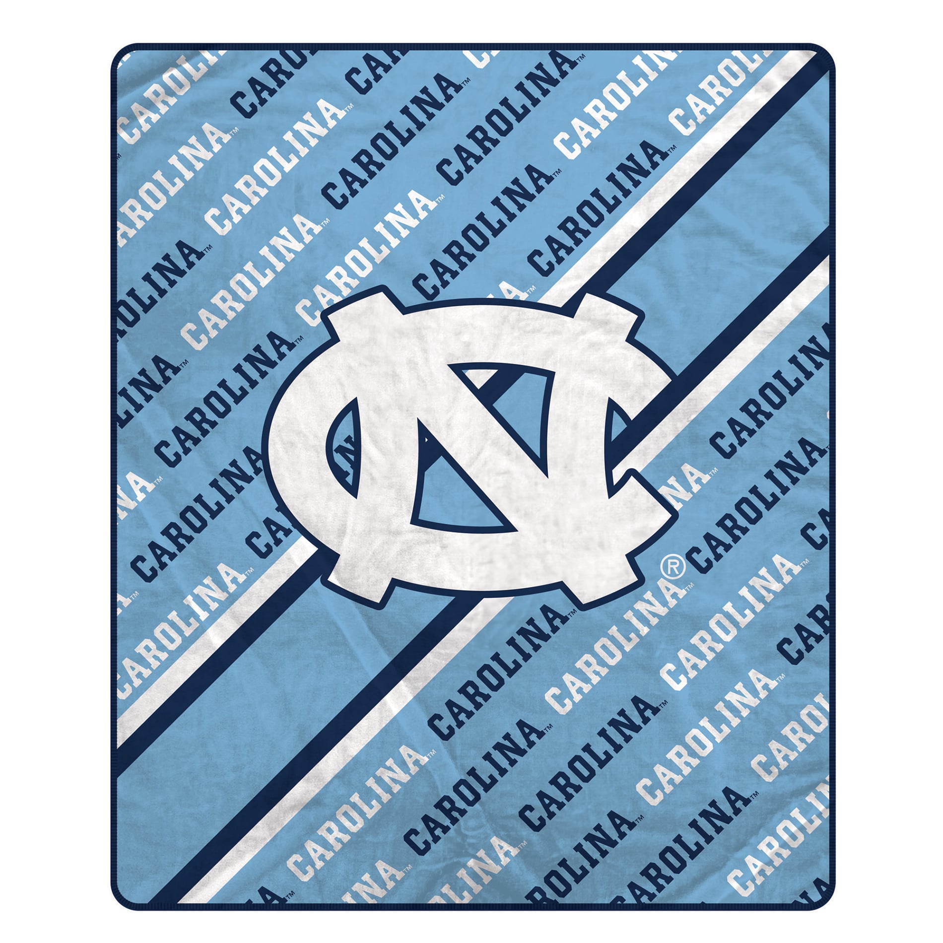 Pegasus North Carolina Tar Heels 60" x 70" Diagonal Lined Wordmark Ultra Soft Blanket