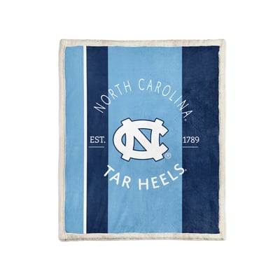 North Carolina Tar Heels Pegasus Block Stripe 50" x 60" Ultra Cozy Sherpa Blanket