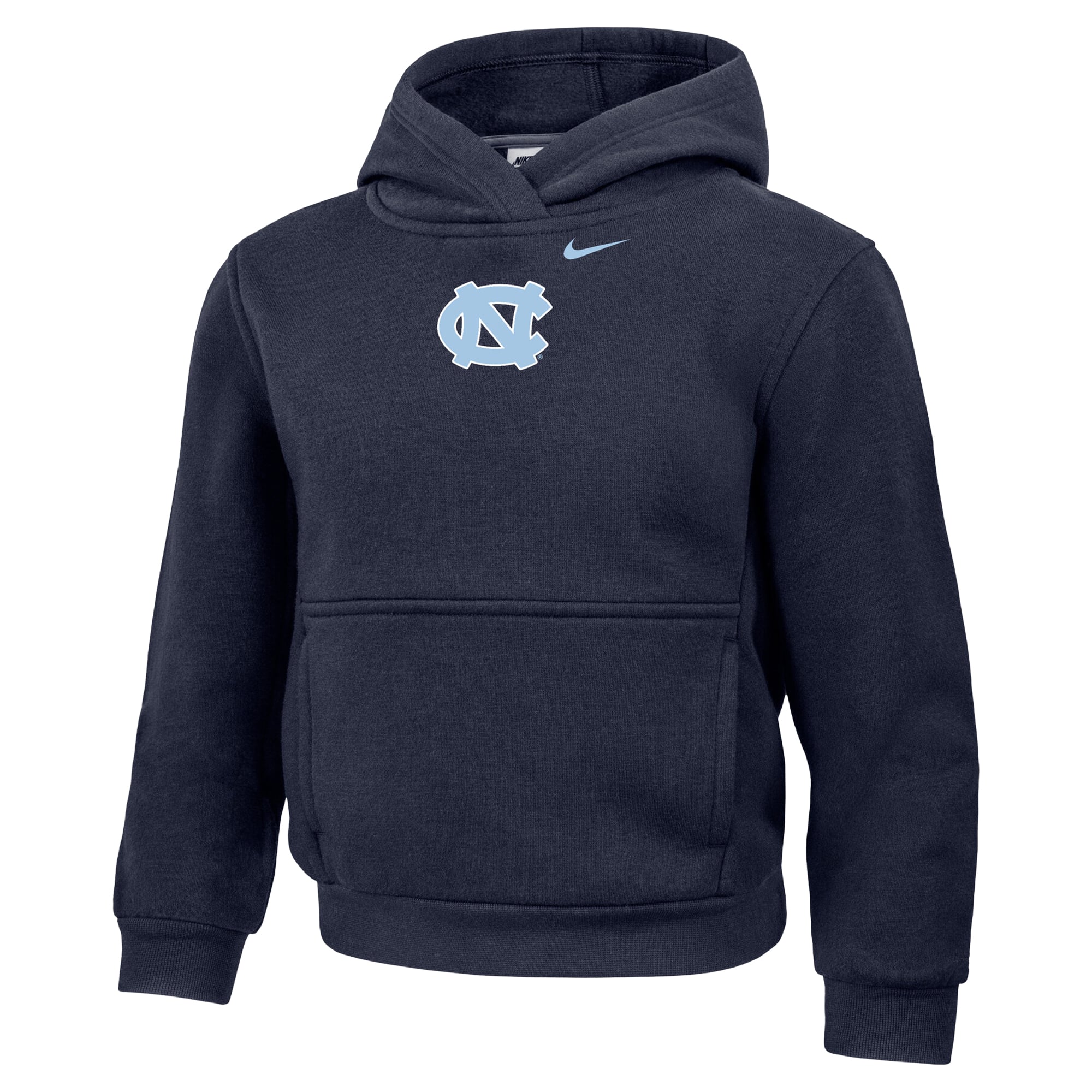 Sweat à capuche Nike bleu marine North Carolina Tar Heels pour enfants d'âge préscolaire