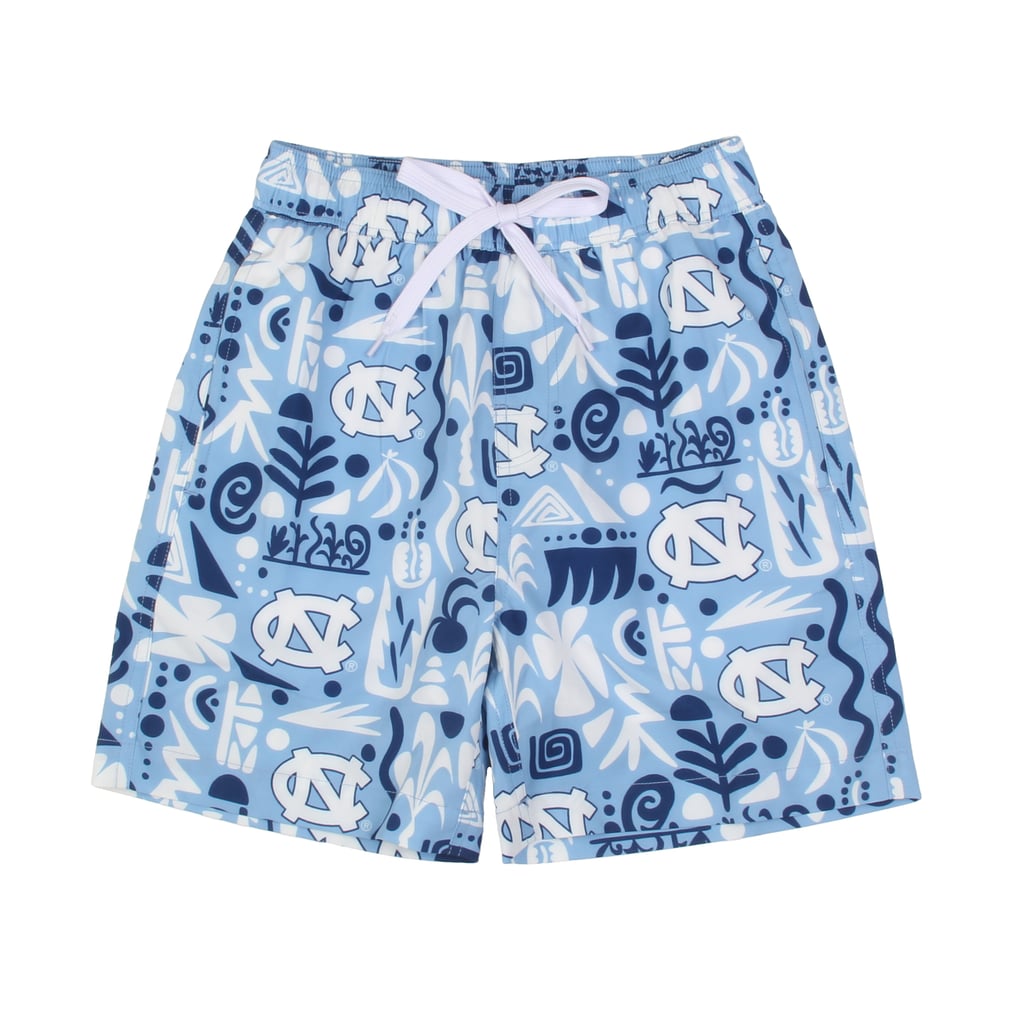  North Carolina Tar Heels Wes & Willy Preschool Allover Print Tribal Swim Shorts - Carolina Blue