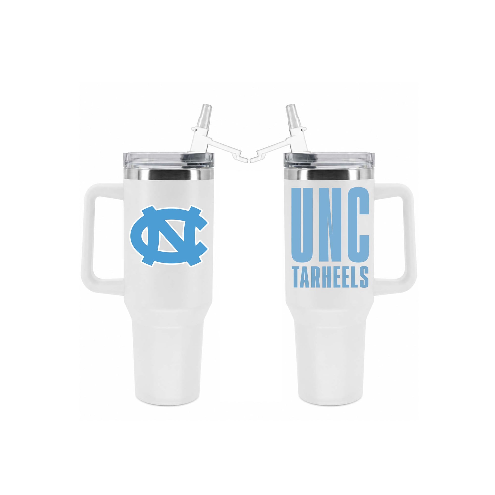 The Memory Company North Carolina Tar Heels 40oz. Stainless Steel Tumbler with Flip Straw