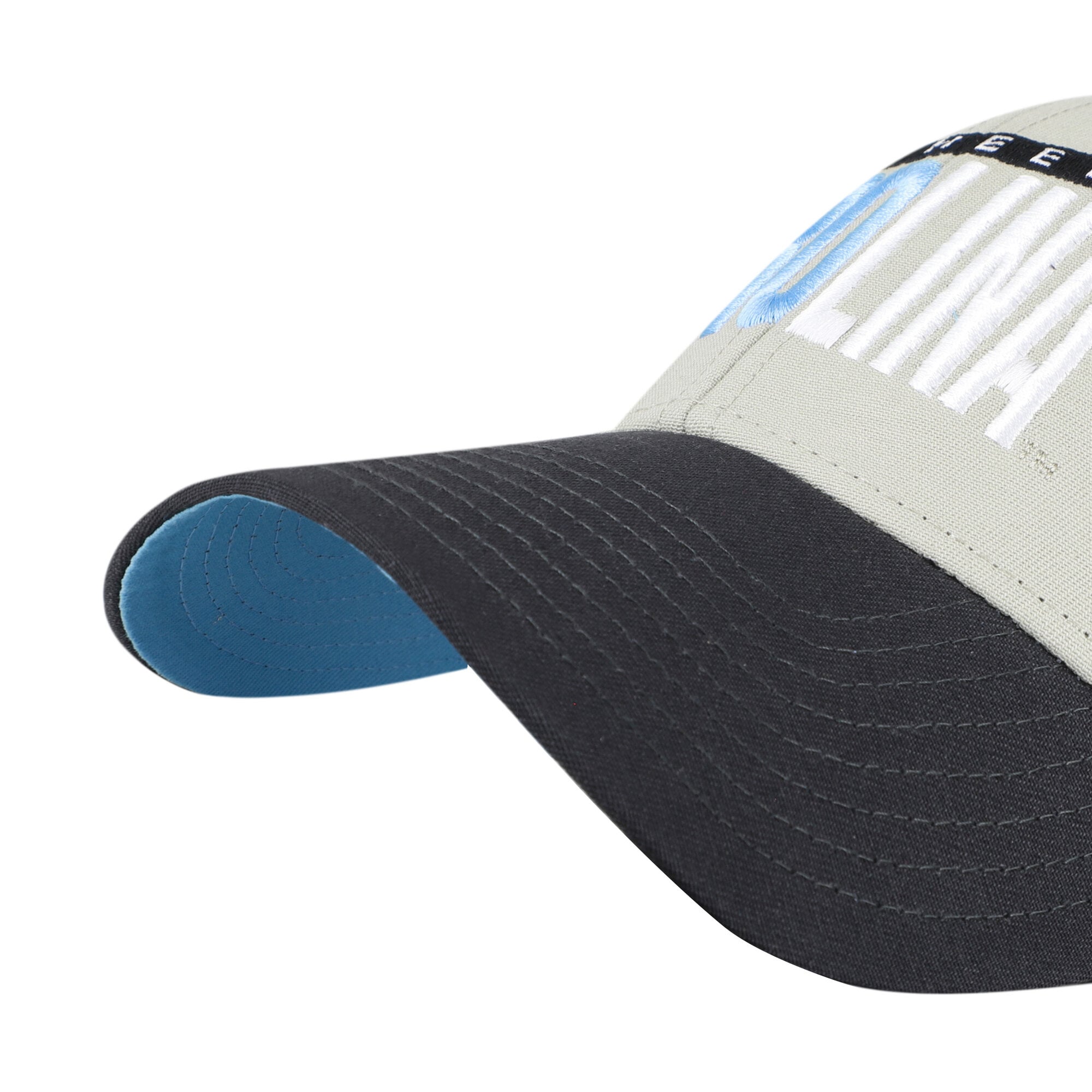 Unisex '47 Gray/Black North Carolina Tar Heels Half Block Text MVP Adjustable Hat