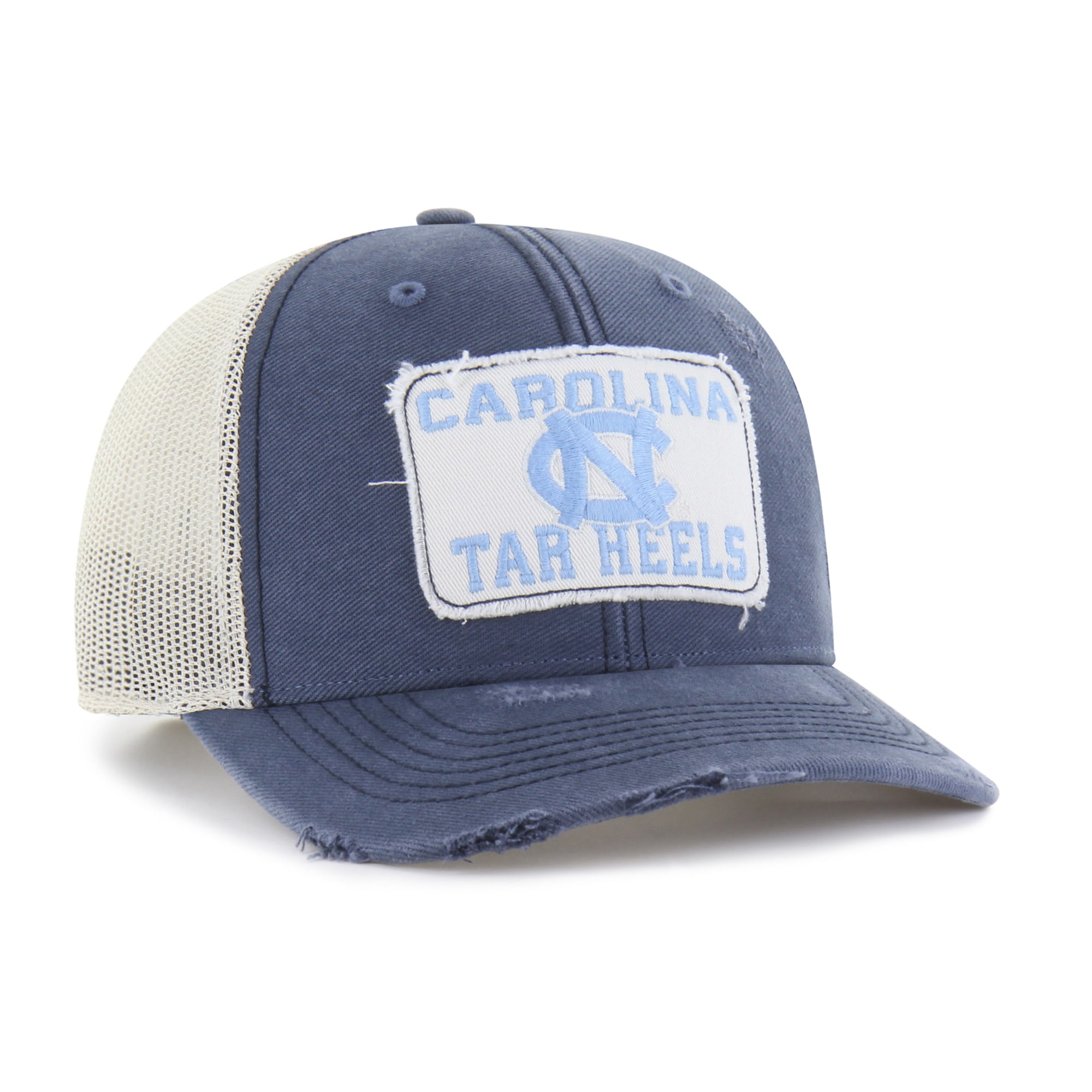Casquette trucker unisexe '47 Navy North Carolina Tar Heels Egremont bien usée et ajustable