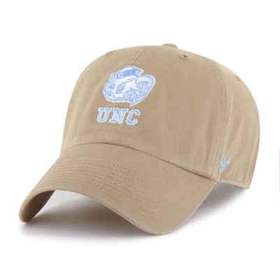  North Carolina Tar Heels '47 Unisex Vault Clean Up Adjustable Hat - Khaki