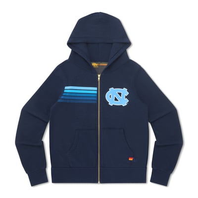 North Carolina Tar Heels Aviator Nation Unisex Tri-Blend Full-Zip Hoodie - Navy