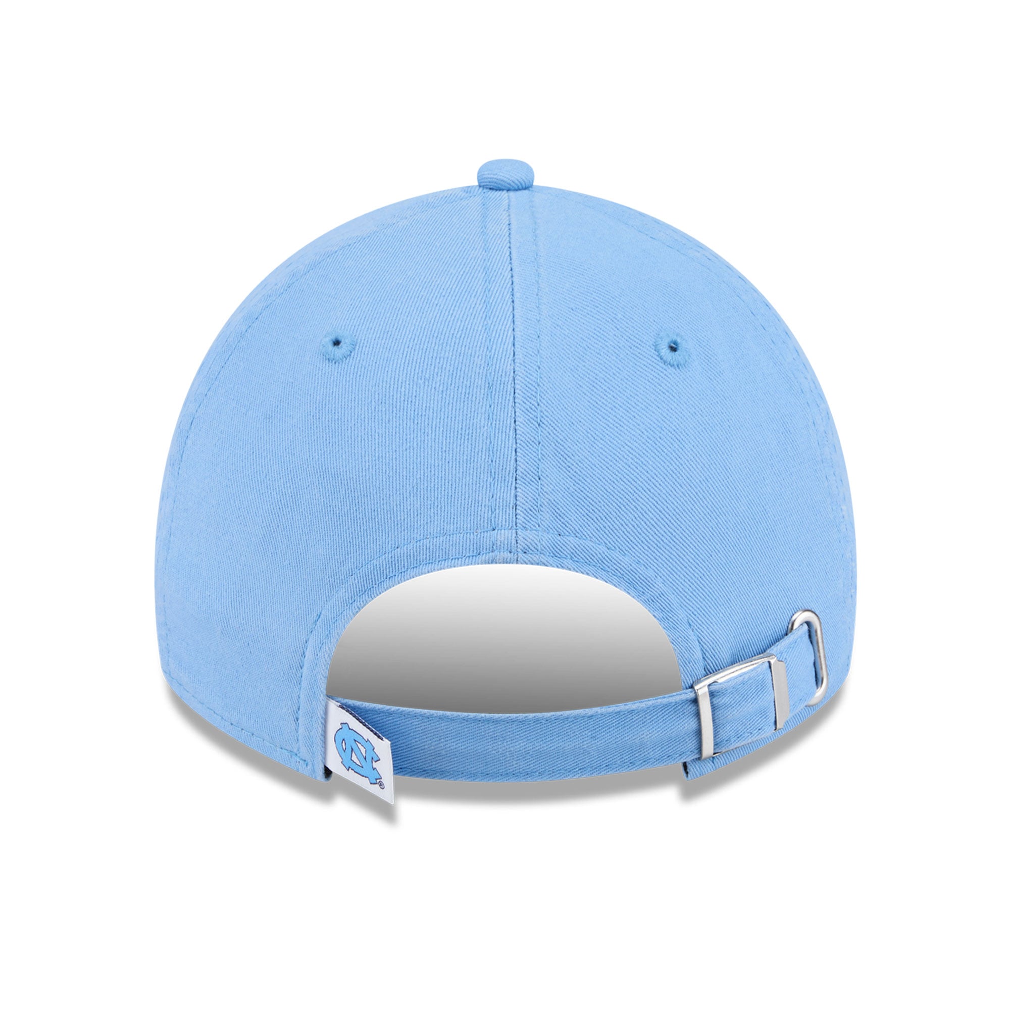 Casquette unisexe New Era bleu Caroline, modèle classique et ajustable, à l'effigie des Tar Heels de Caroline du Nord.