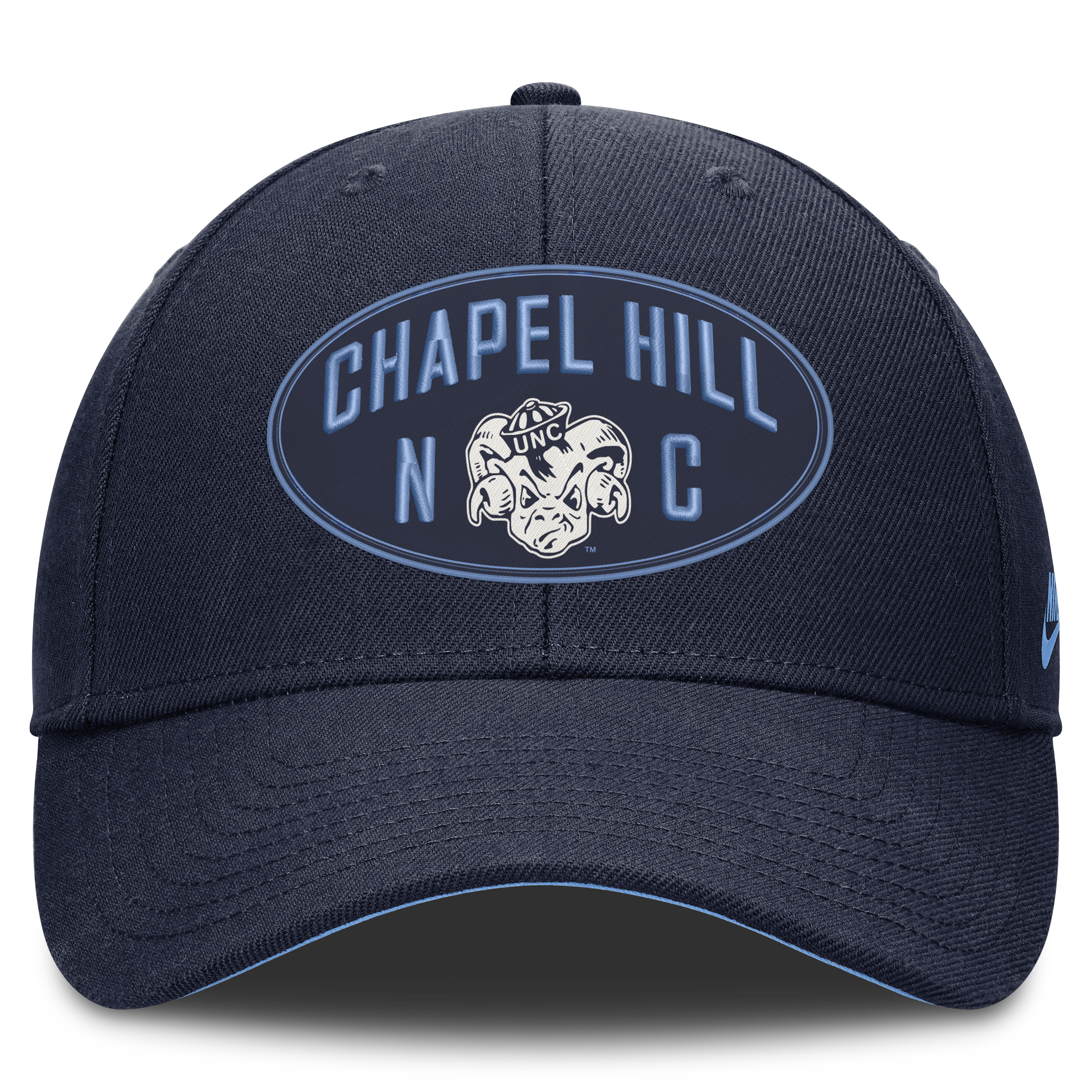 Casquette unisexe Nike bleu marine North Carolina Tar Heels Legacy Letter & Location Rise ajustable