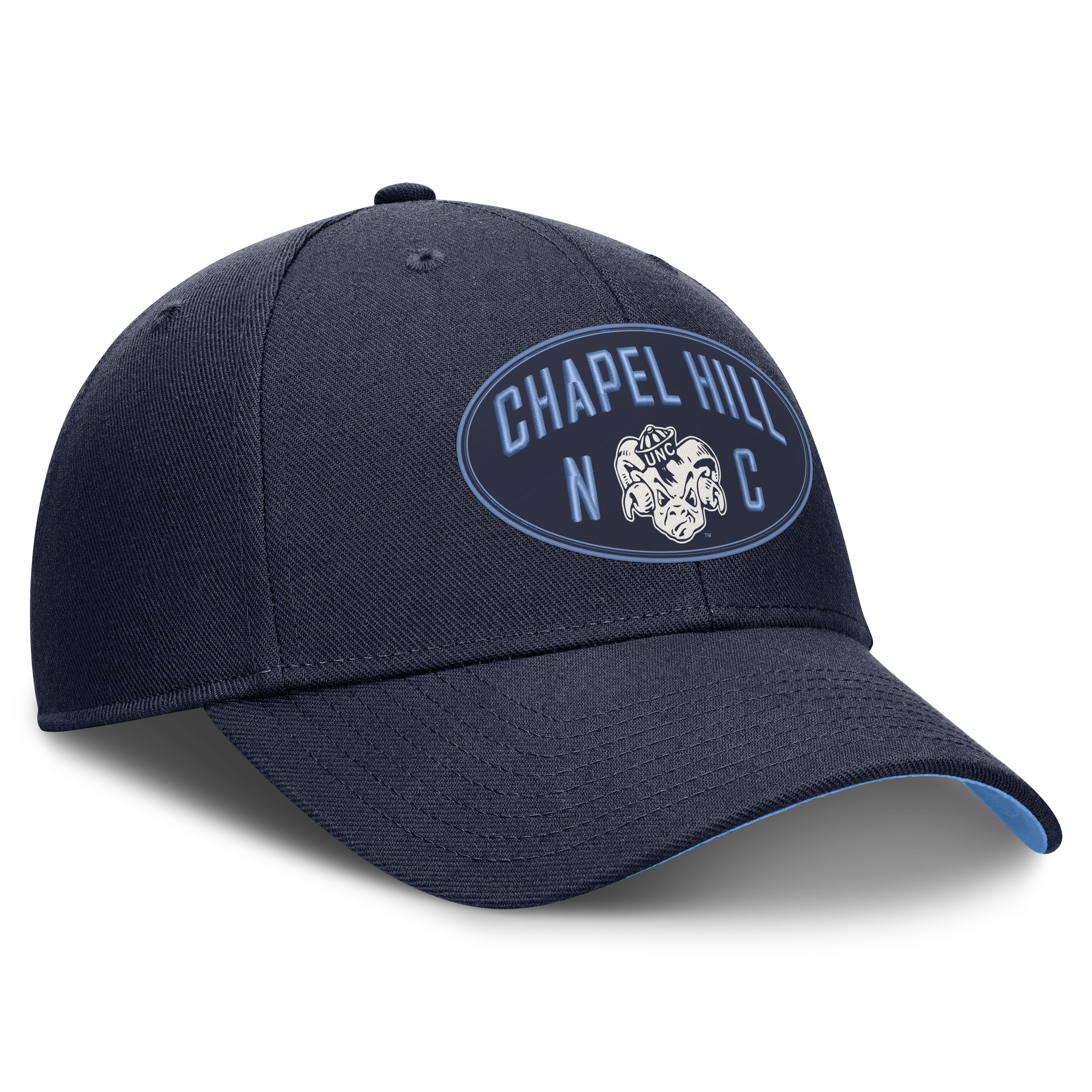 Casquette unisexe Nike bleu marine North Carolina Tar Heels Legacy Letter & Location Rise ajustable