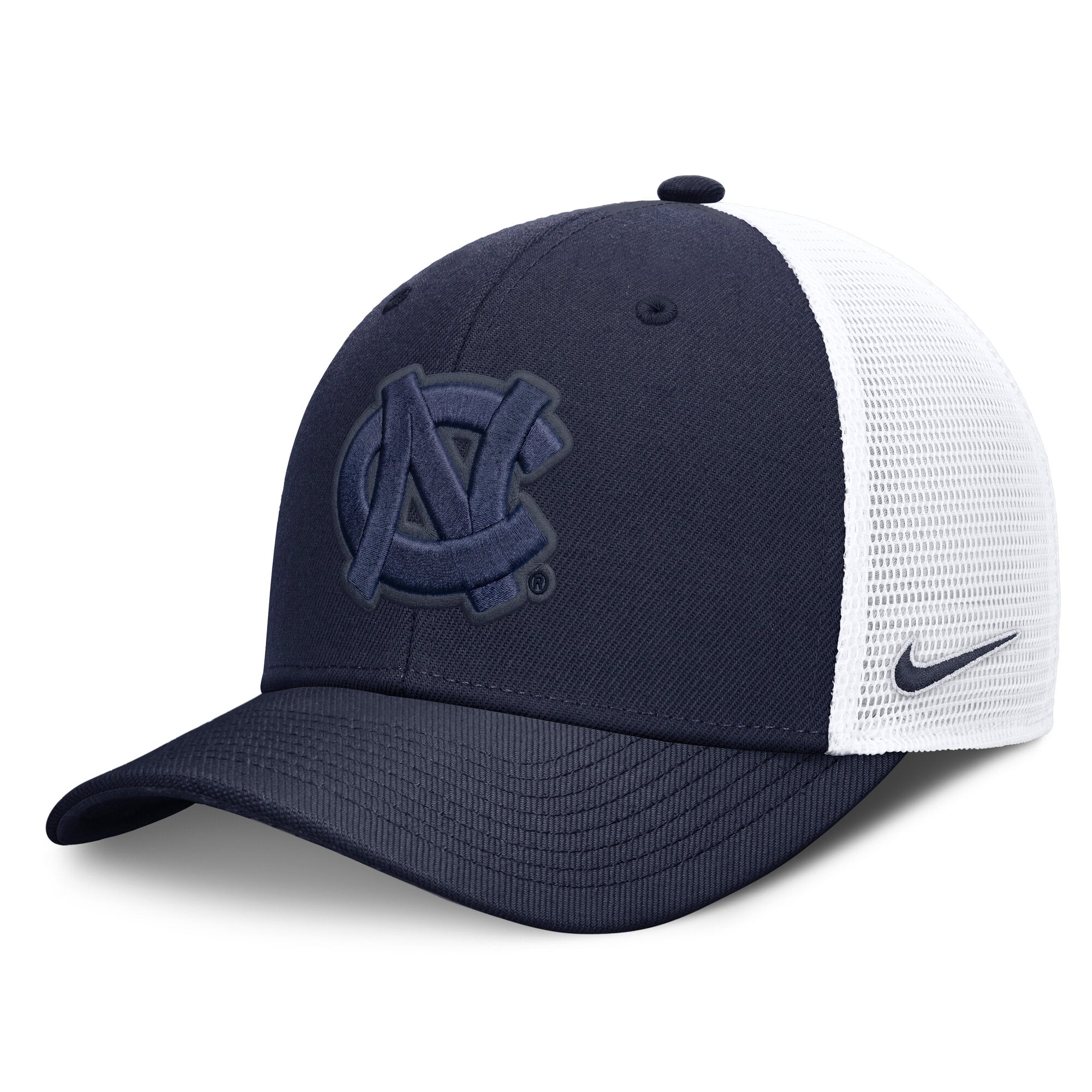 Casquette trucker unisexe Nike bleu marine North Carolina Tar Heels Tonal Dri-FIT Rise ajustable