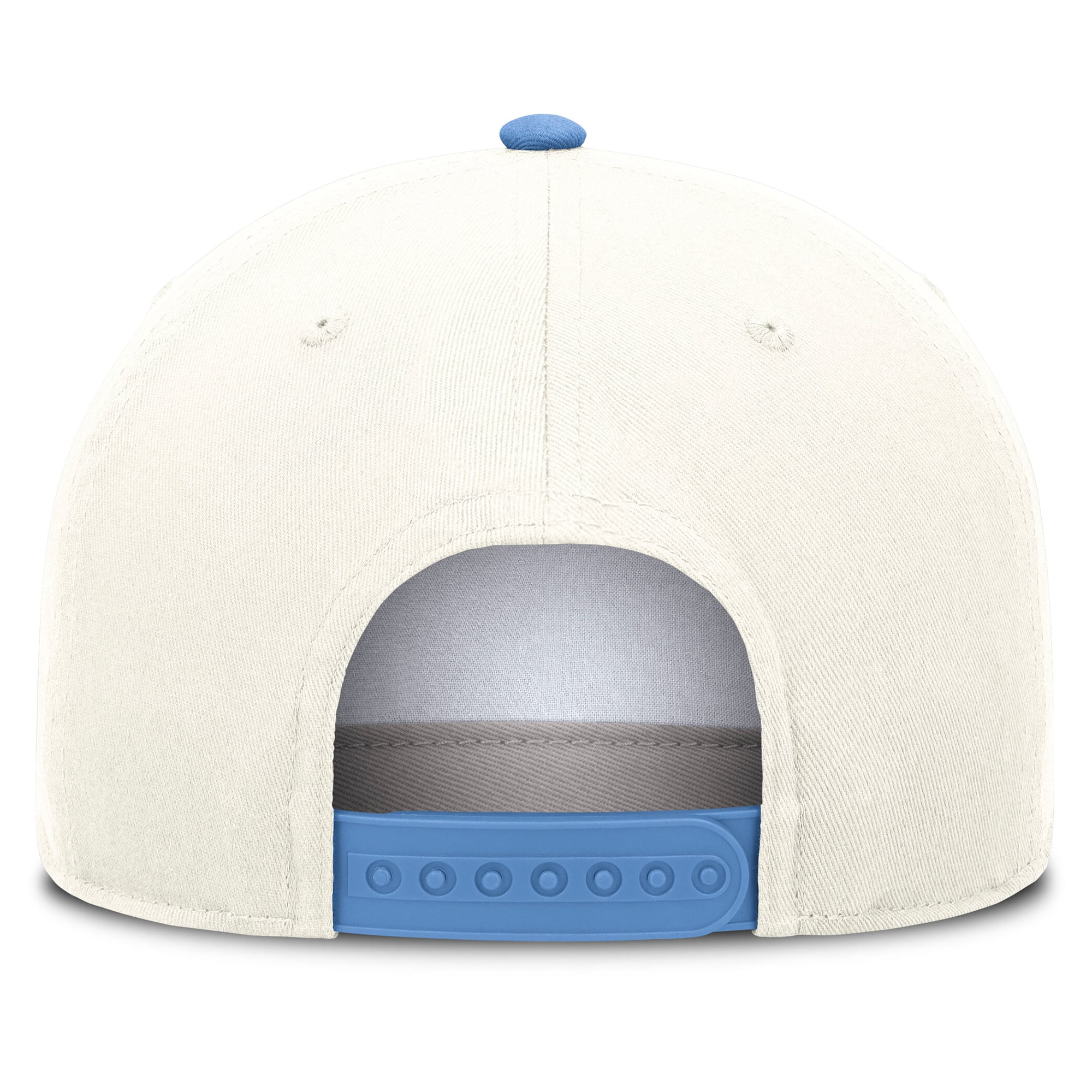 Casquette unisexe Nike blanche/bleu Caroline des Tar Heels de Caroline du Nord, logo latéral montant, technologie Dri-FIT, ajustable