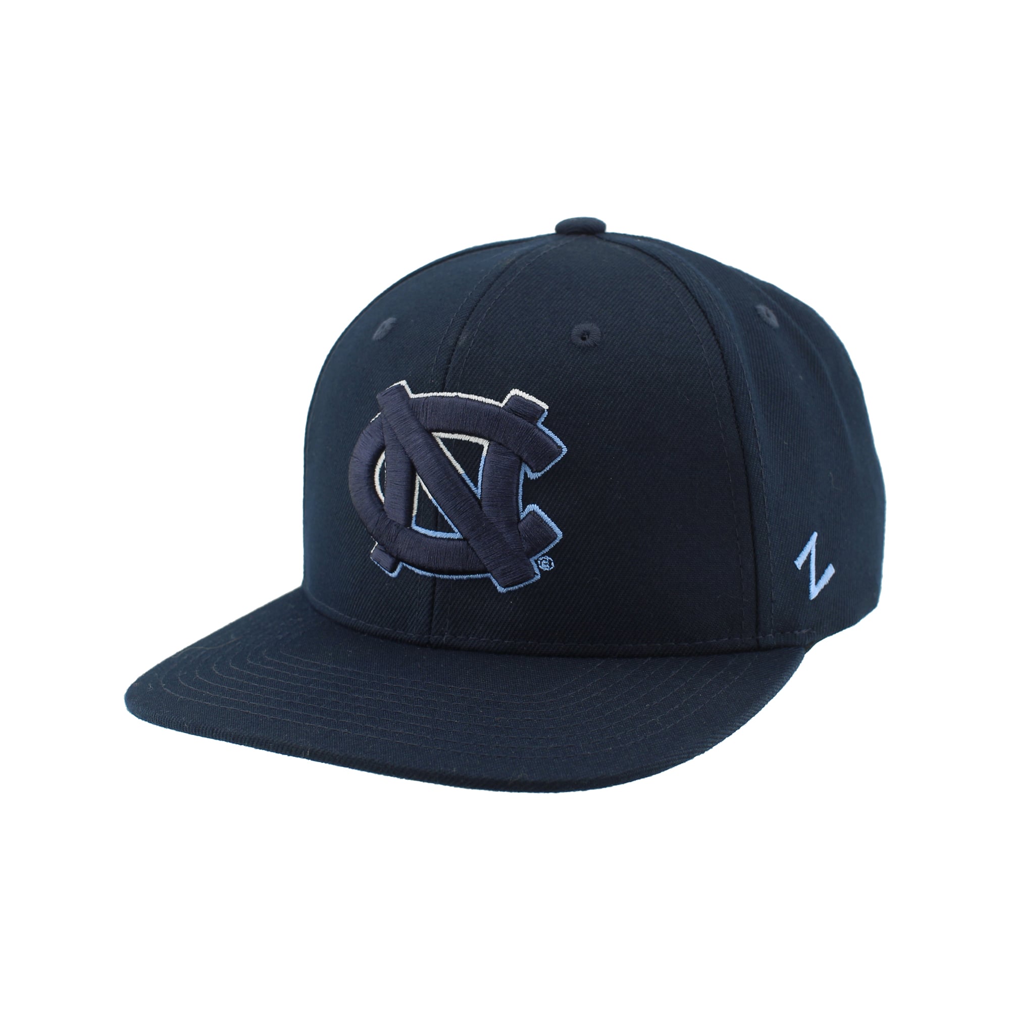 Casquette unisexe Zephyr Navy North Carolina Tar Heels Slice 3D Z11 Snapback