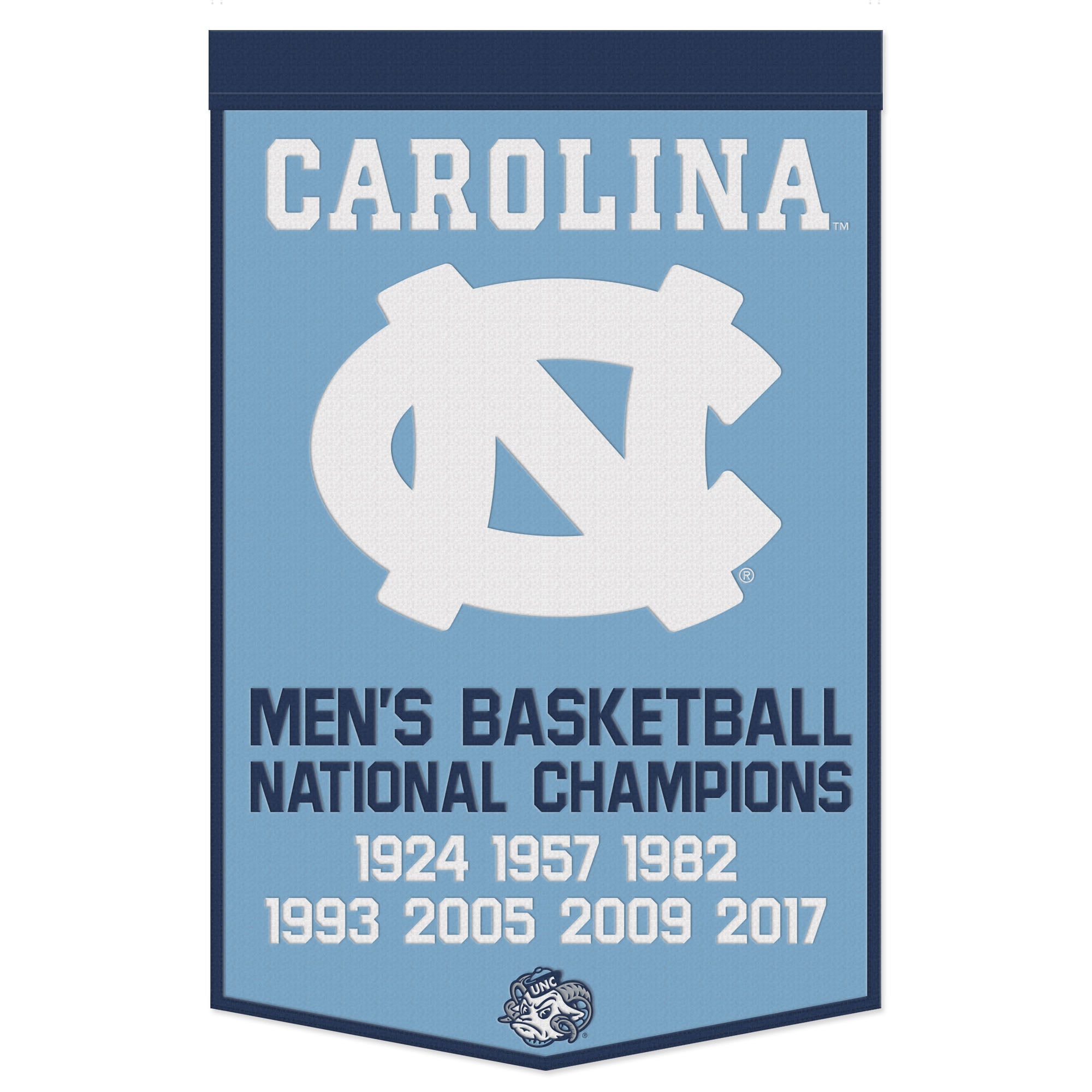 North Carolina Tar Heels NCAA College Vintage Patch - 4" Navy Blue Letters - Team Patch